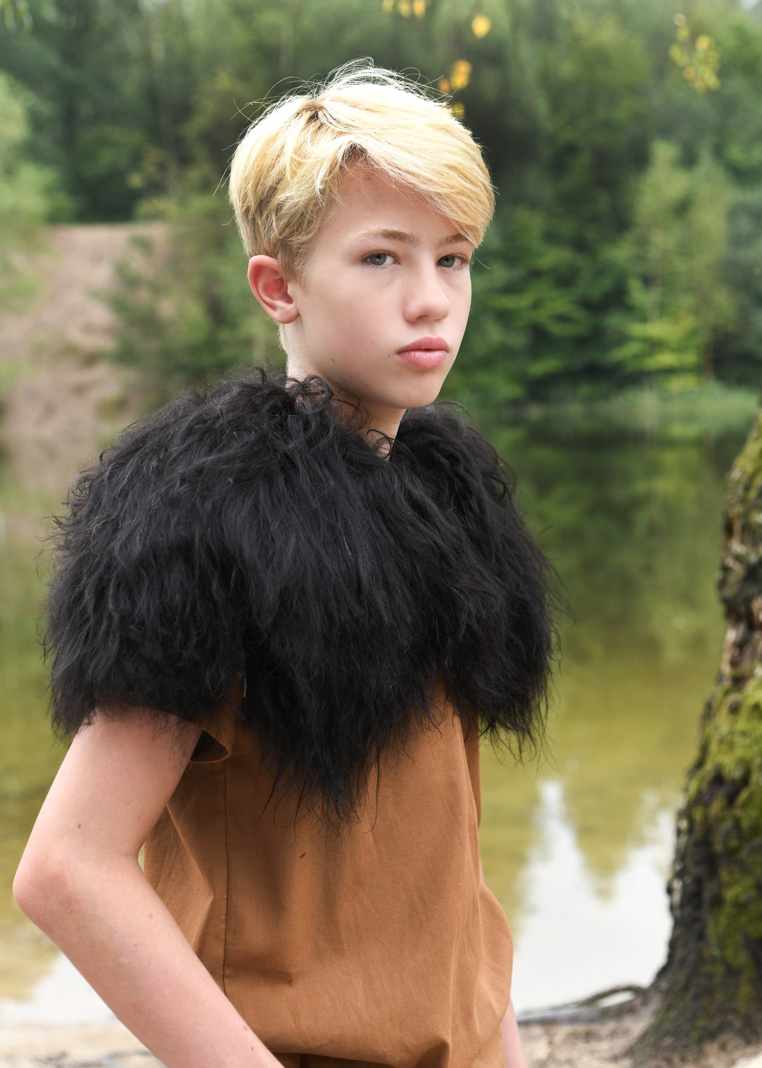 Imagen única de: Piel De Hombro De Piel De Caracol Nordland, Negra, Para Niños