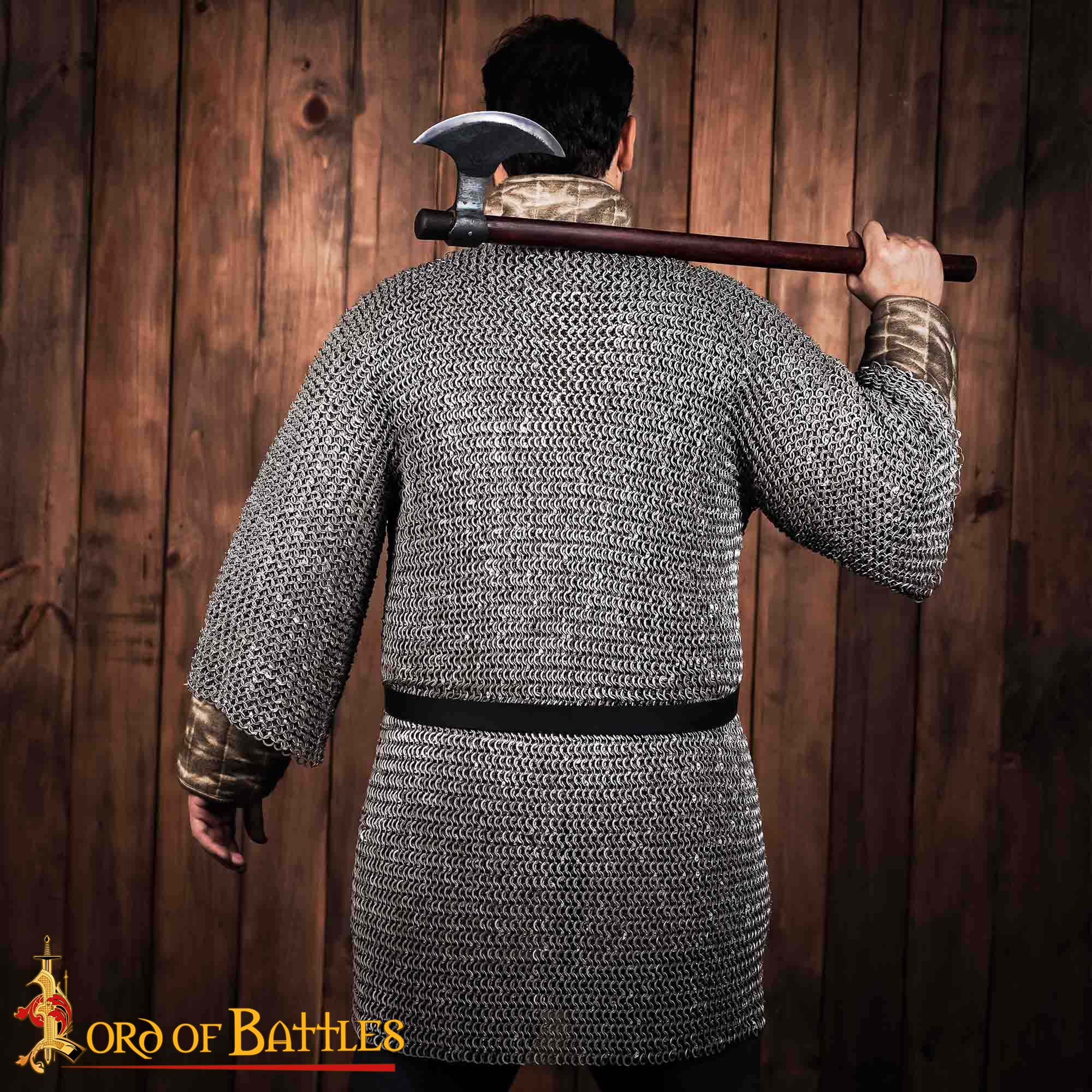Medieval Aluminum Chainmail Shirt with Half Sleeves