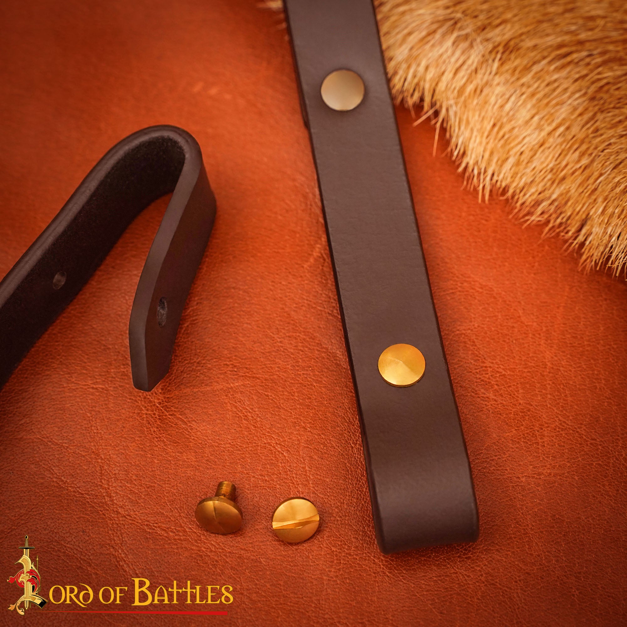 Colgador de espada ajustable en cuero — estilo medieval - imagen 6
