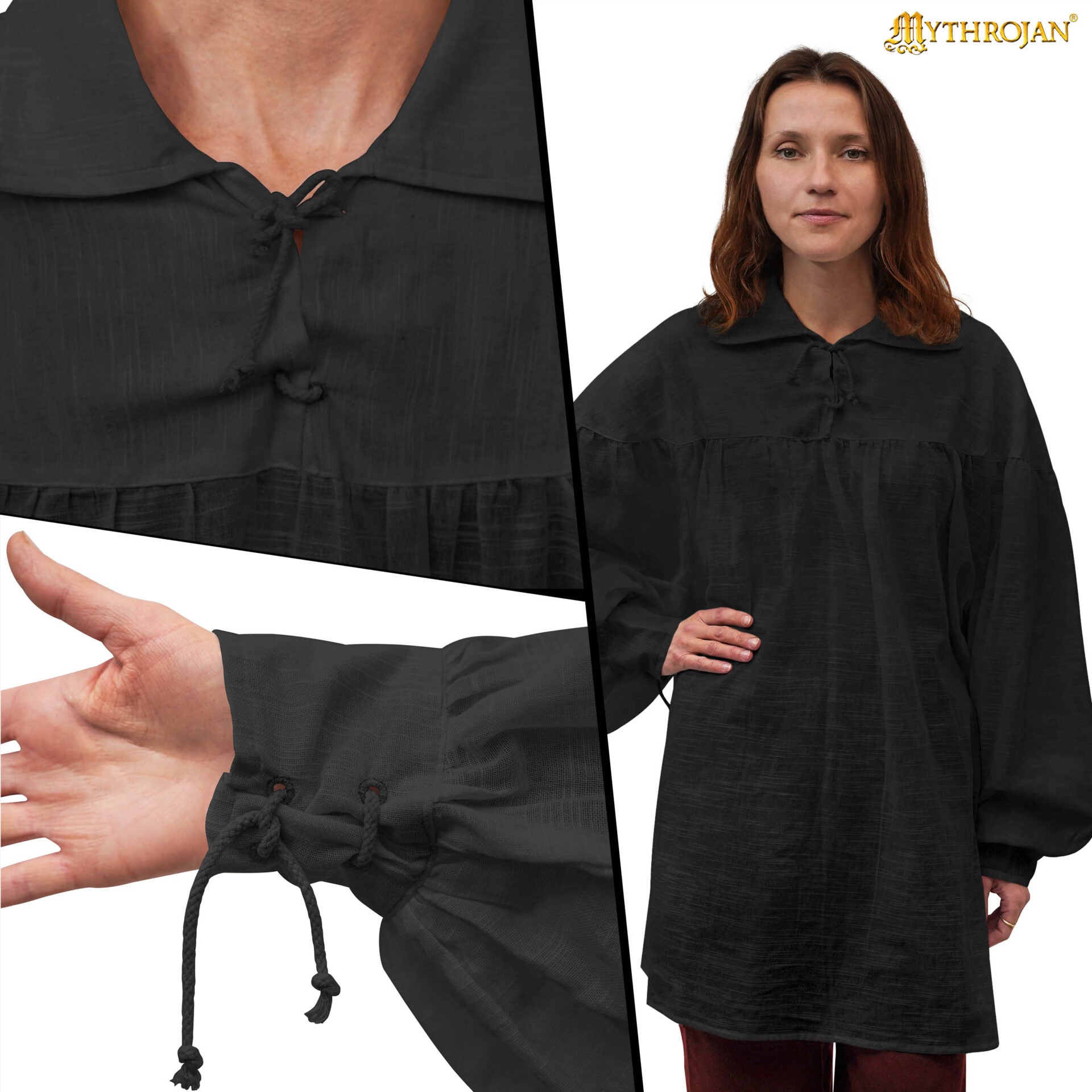 Camisa medieval de bardo 100% algodón - imagen 19