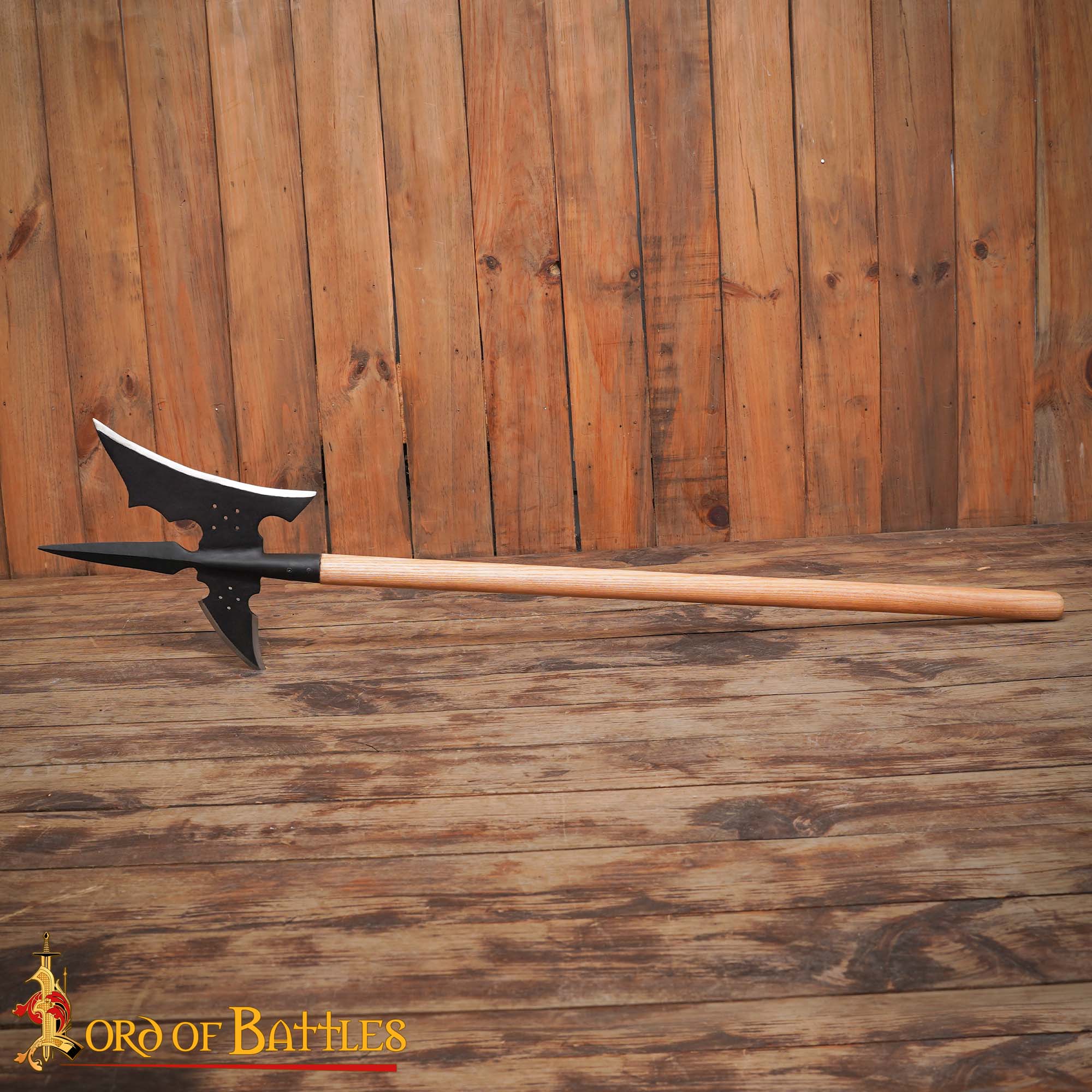Alabarda medieval forjada a mano, hoja en acero alto carbono, 122 cm - imagen 15