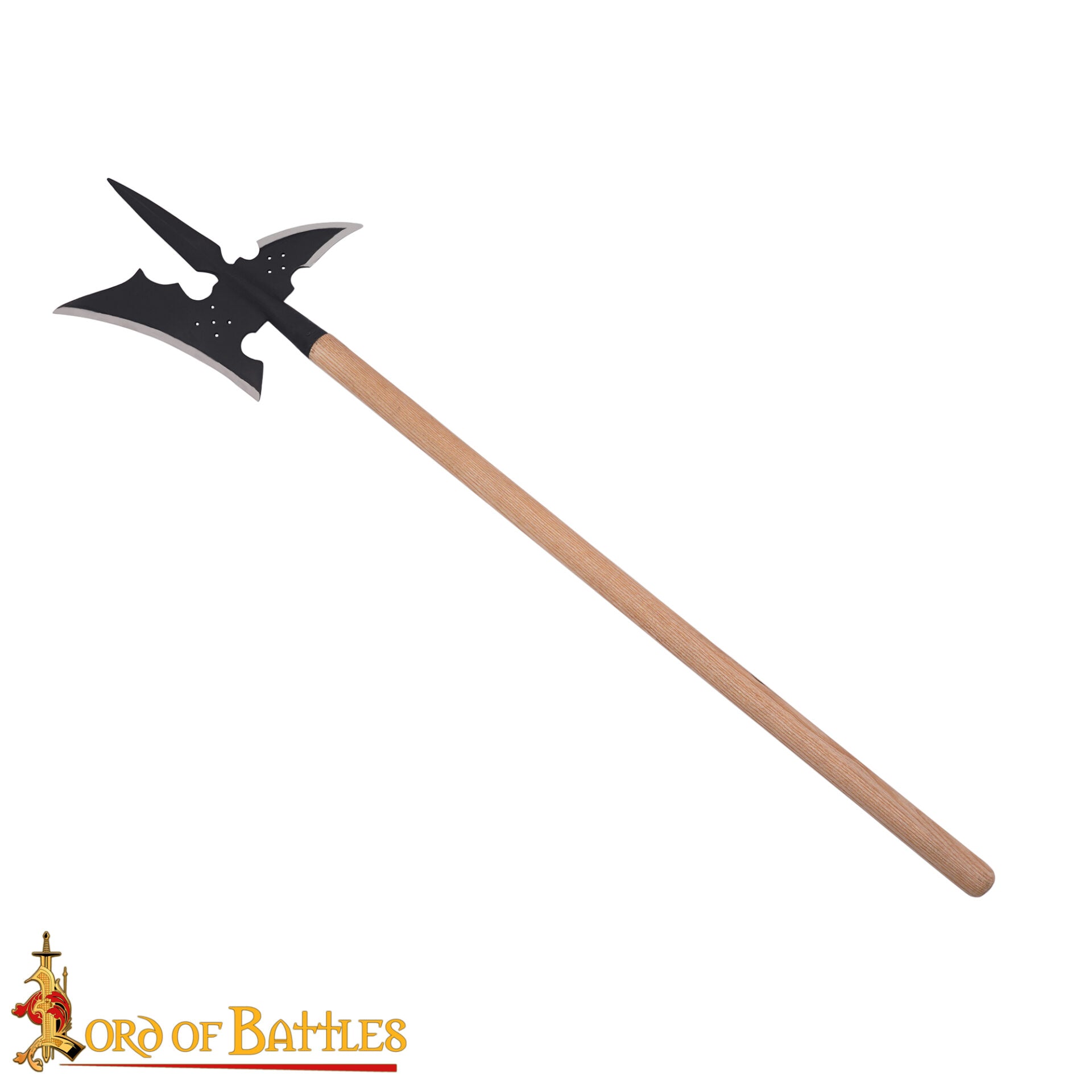Alabarda medieval forjada a mano, hoja en acero alto carbono, 122 cm - imagen 17