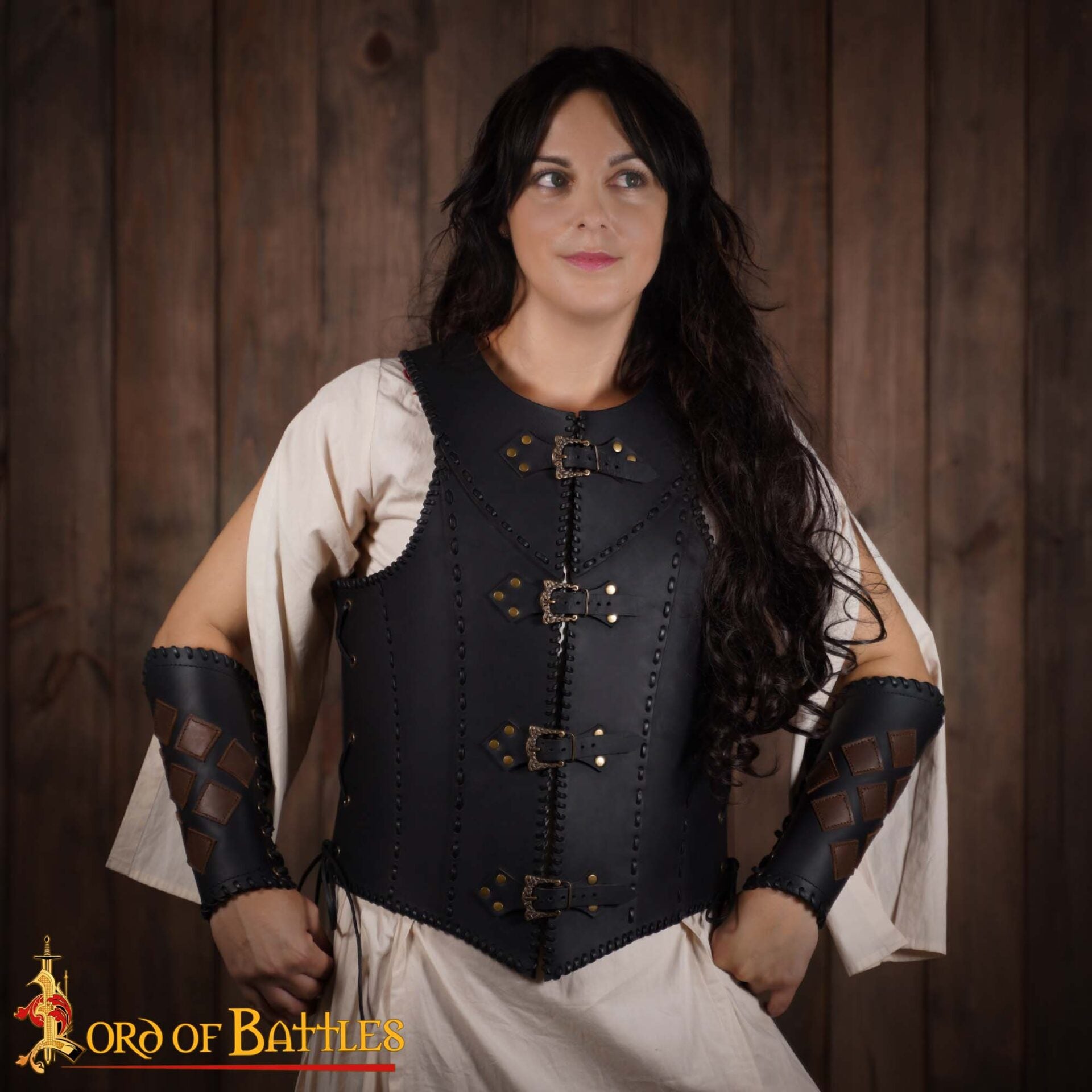 Coraza de Cuero Lady Warrior Artesanal