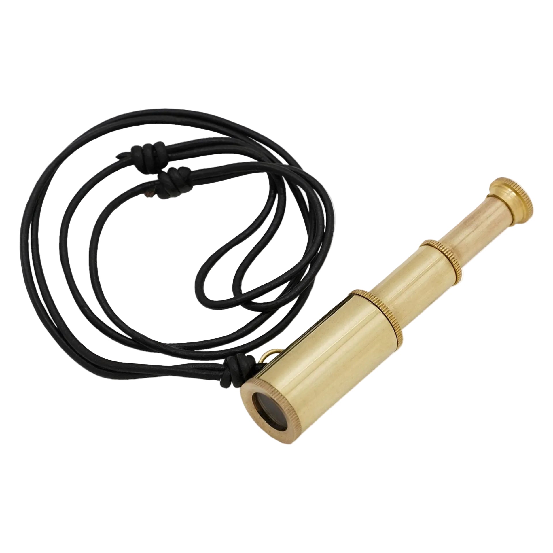 Imagen única de: Colgante Pirata Telescopio de Latón - Mini Collar Catalejo para Disfraces Históricos Náuticos