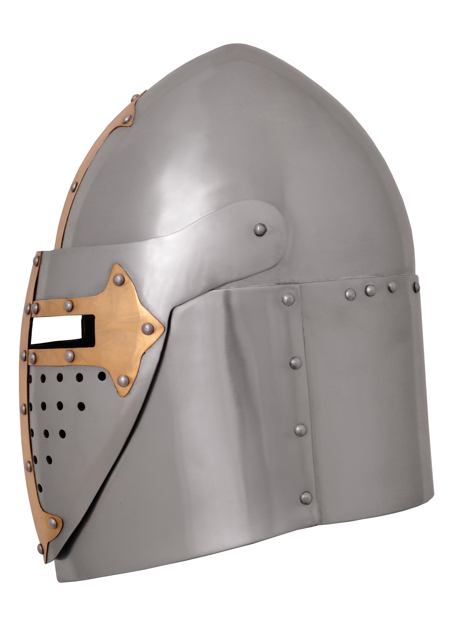 Imagen única de: Casco Superior Con Visera Plegable, Acero De 1,6 Mm, Pulido