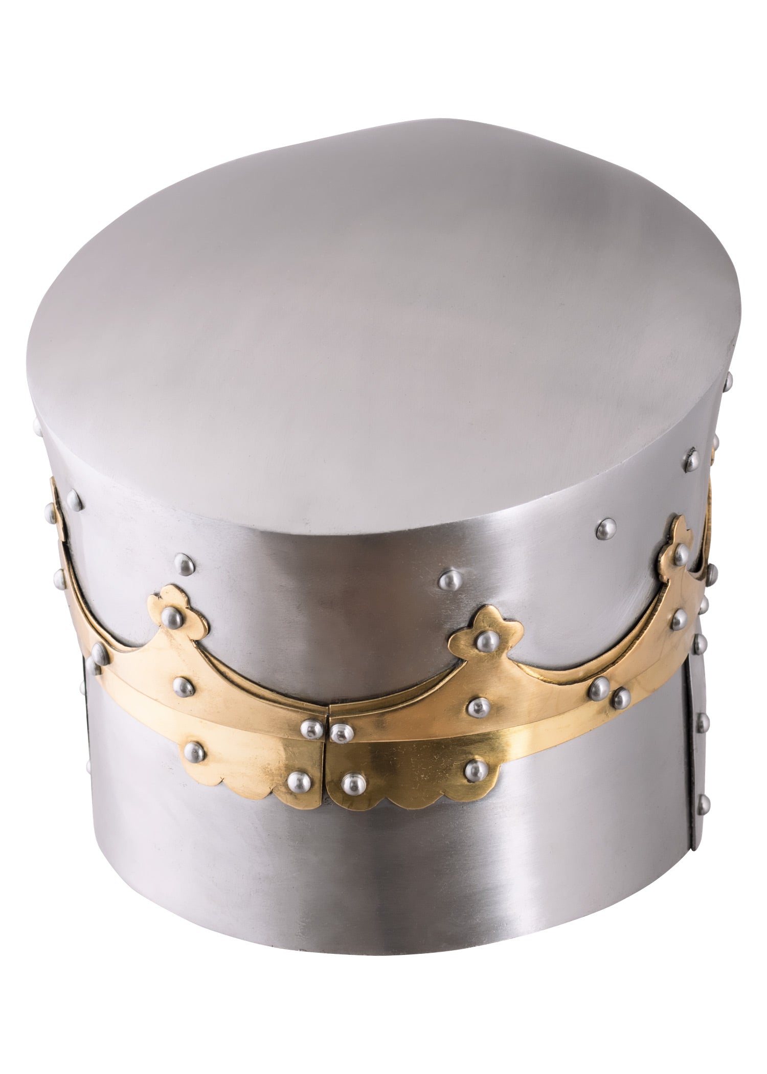 Imagen única de: Casco Cruzado De Olla, Siglo Xiii, Acero De 1,6 Mm