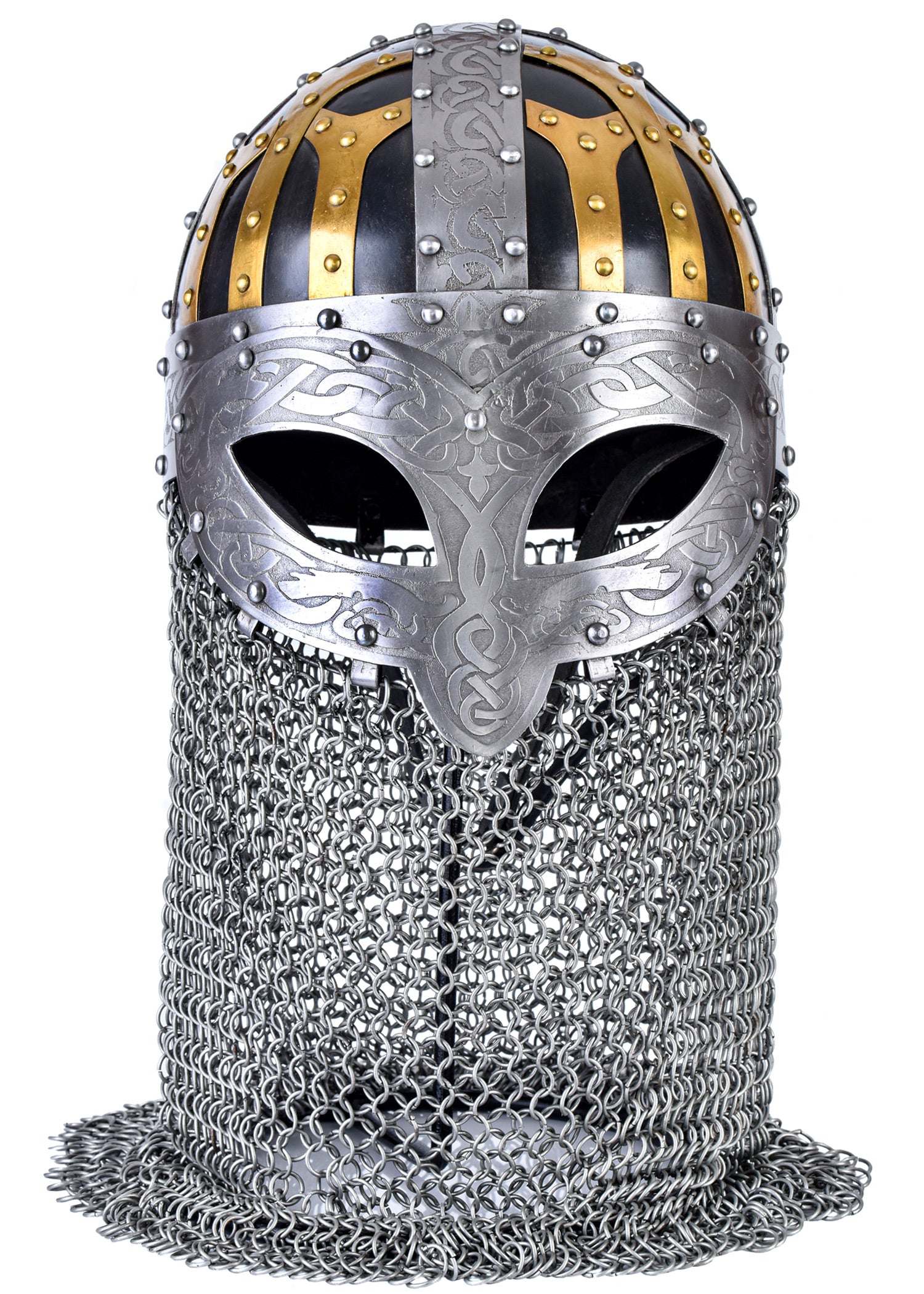 Imagen única de: Casco Vikingo Con Gafas, Spangenhelm Con Fuente