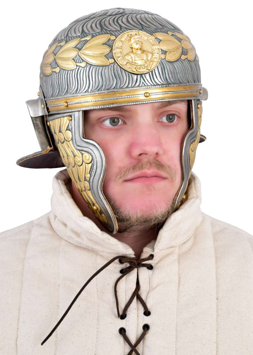 Casco romano de Xanten con forro de cuero ajustable