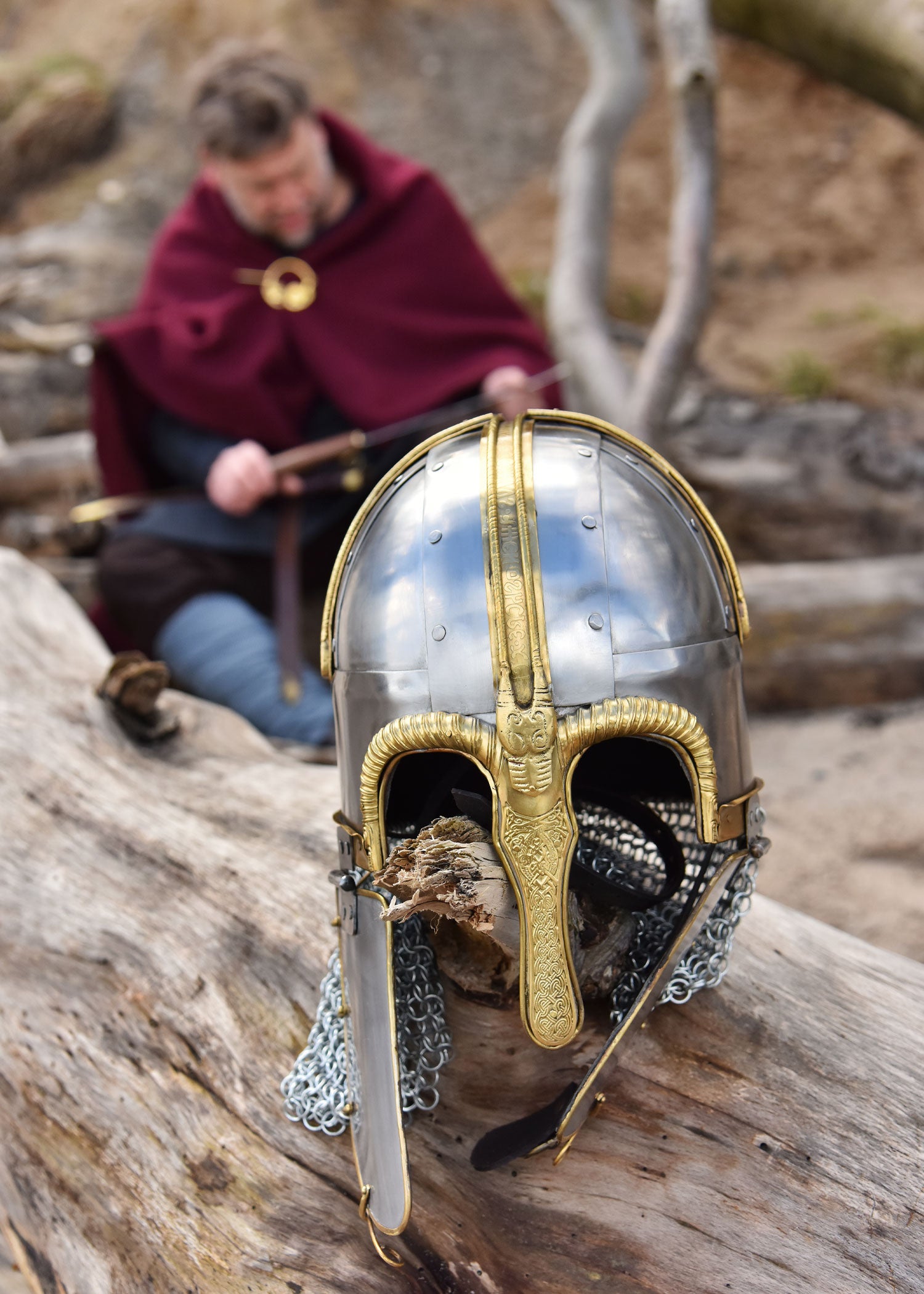 Imagen única de: Casco Coppergate, Con Cadena Sin Remachar, Acero De 1,6 Mm