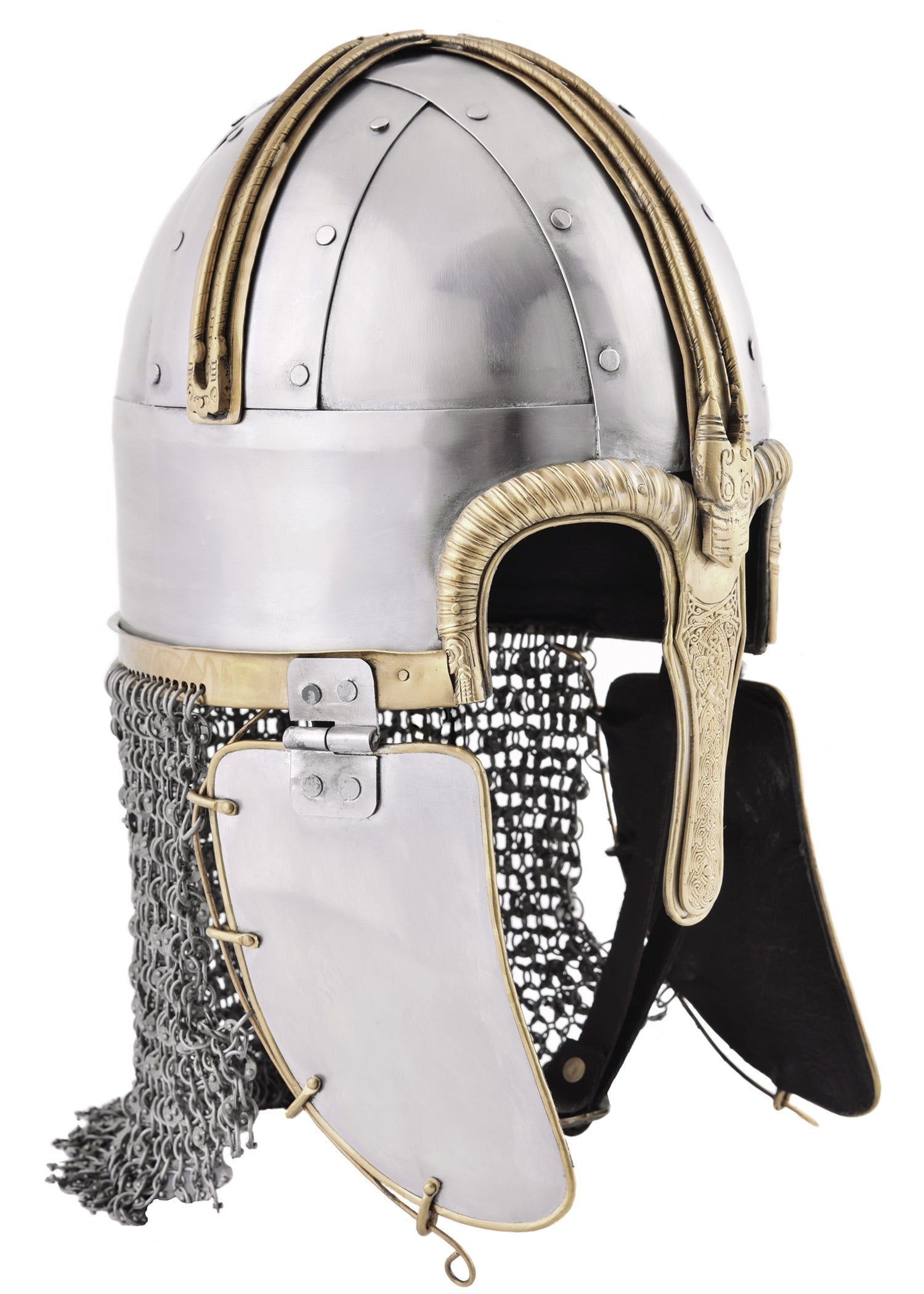 Imagen única de: Casco Coppergate, Con Cadena Remachada, Acero De 1,6 Mm