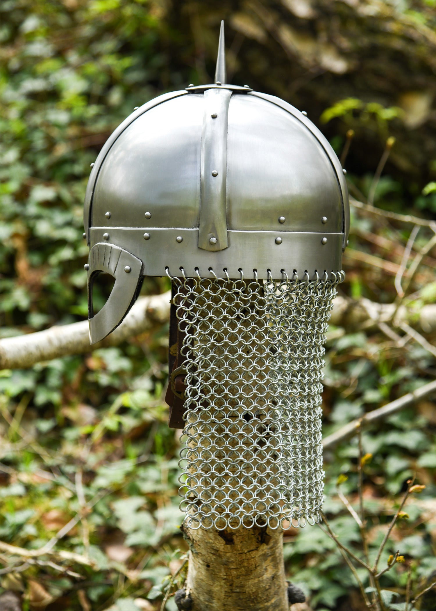 Imagen única de: Casco Vikingo Con Gafas Estilo Gjermundbu, Acero De 2 Mm