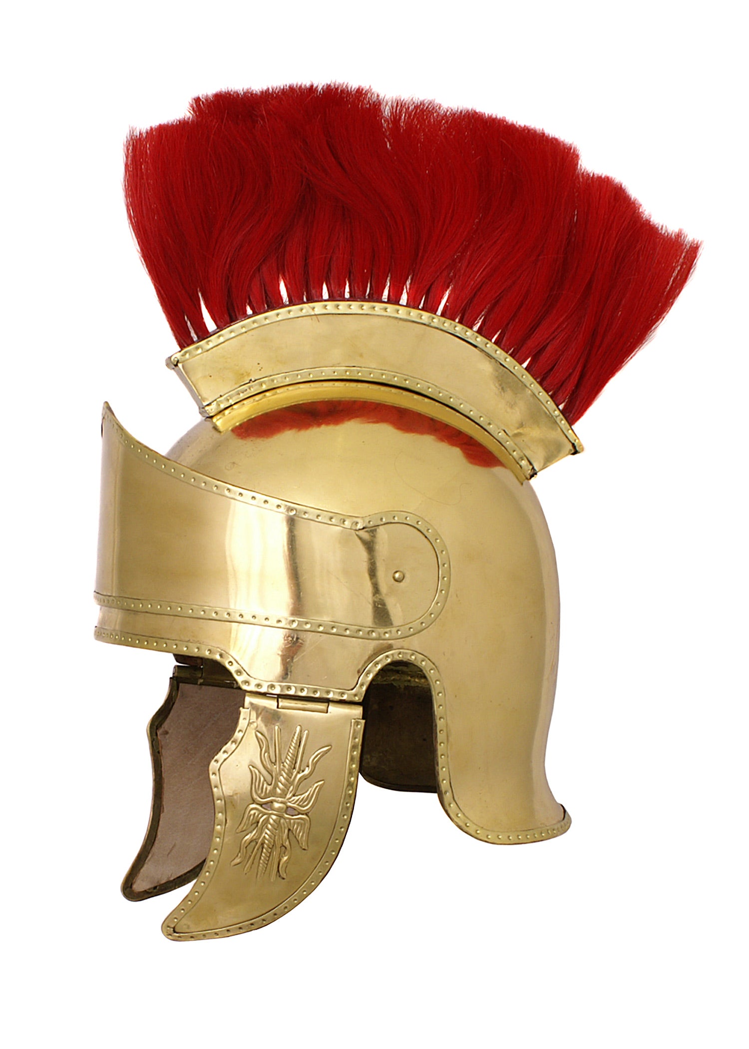 Imagen única de: Casco Ático De Latón Con Un Mechón De Pelo, Ca. 300 A.c. Antes De Cristo