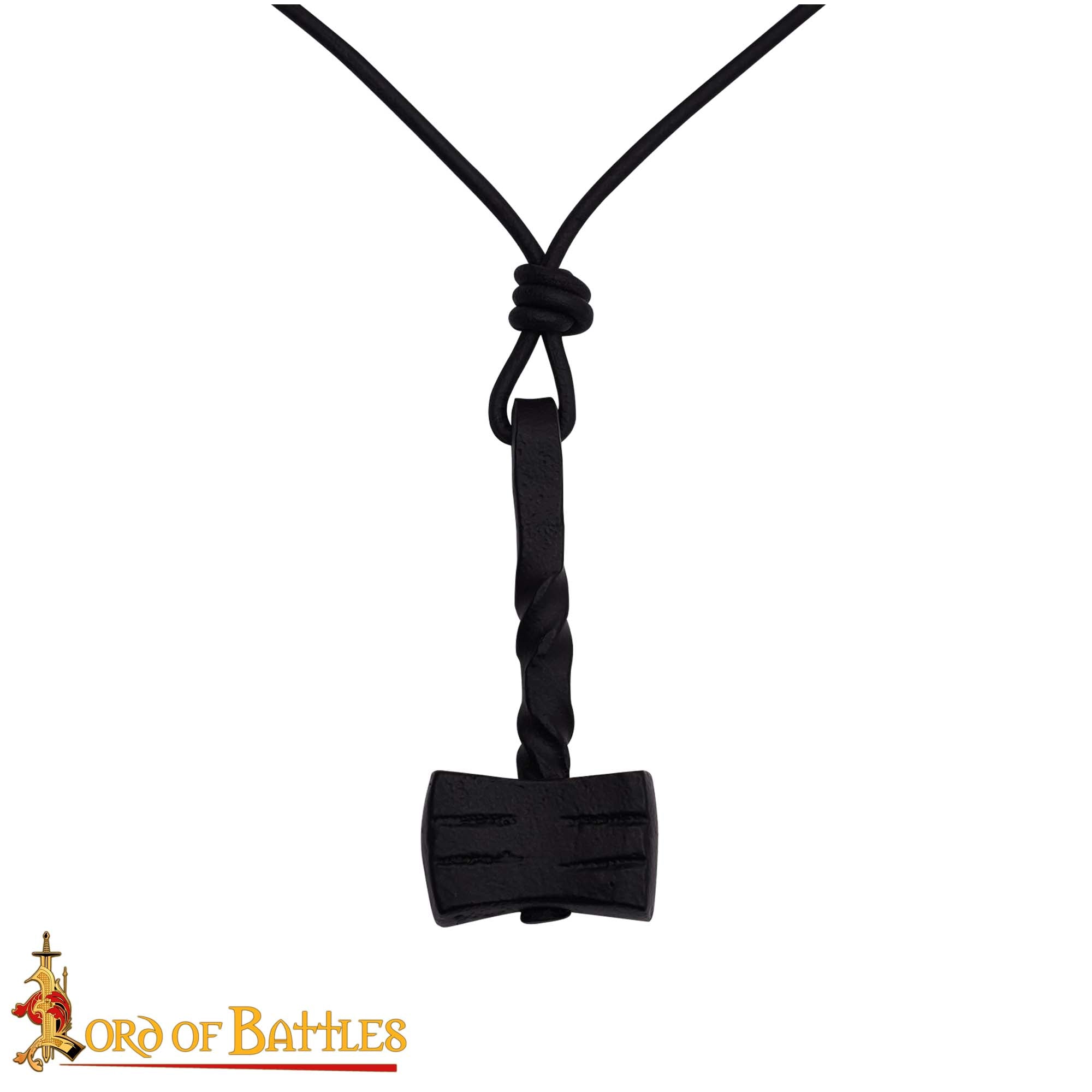 Imagen única de: Colgante Mjölnir (martillo de Thor) forjado a mano en hierro