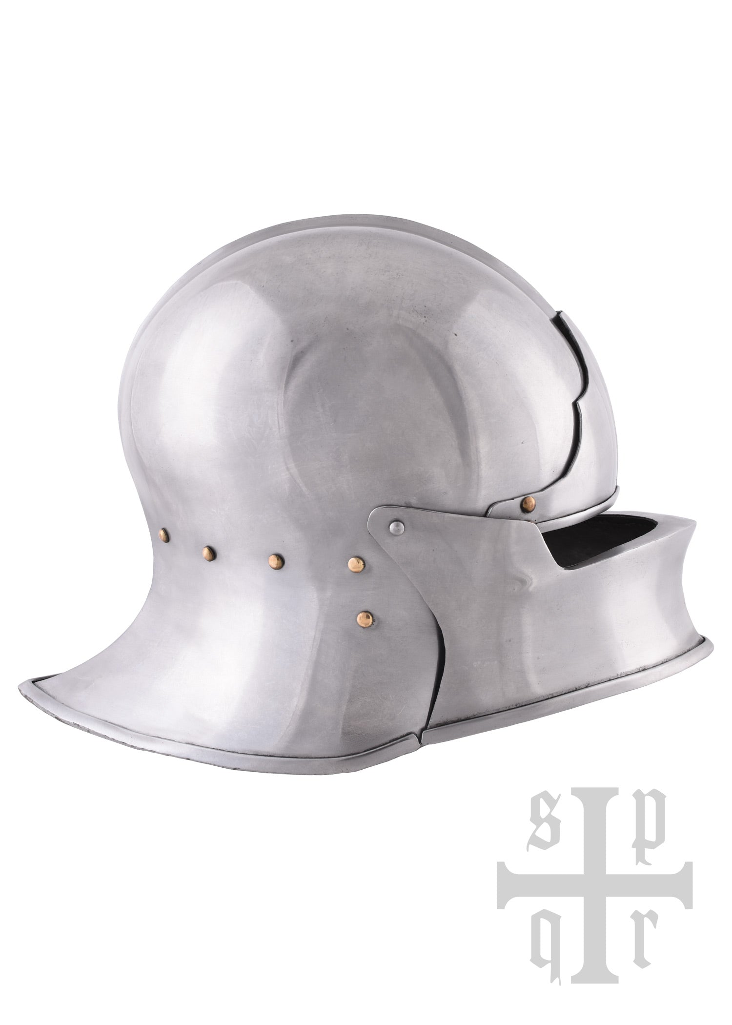 Imagen única de: Sallet Gótico Alemán Con Protector De Cuello Largo, Siglo Xv, Acero De 2 Mm