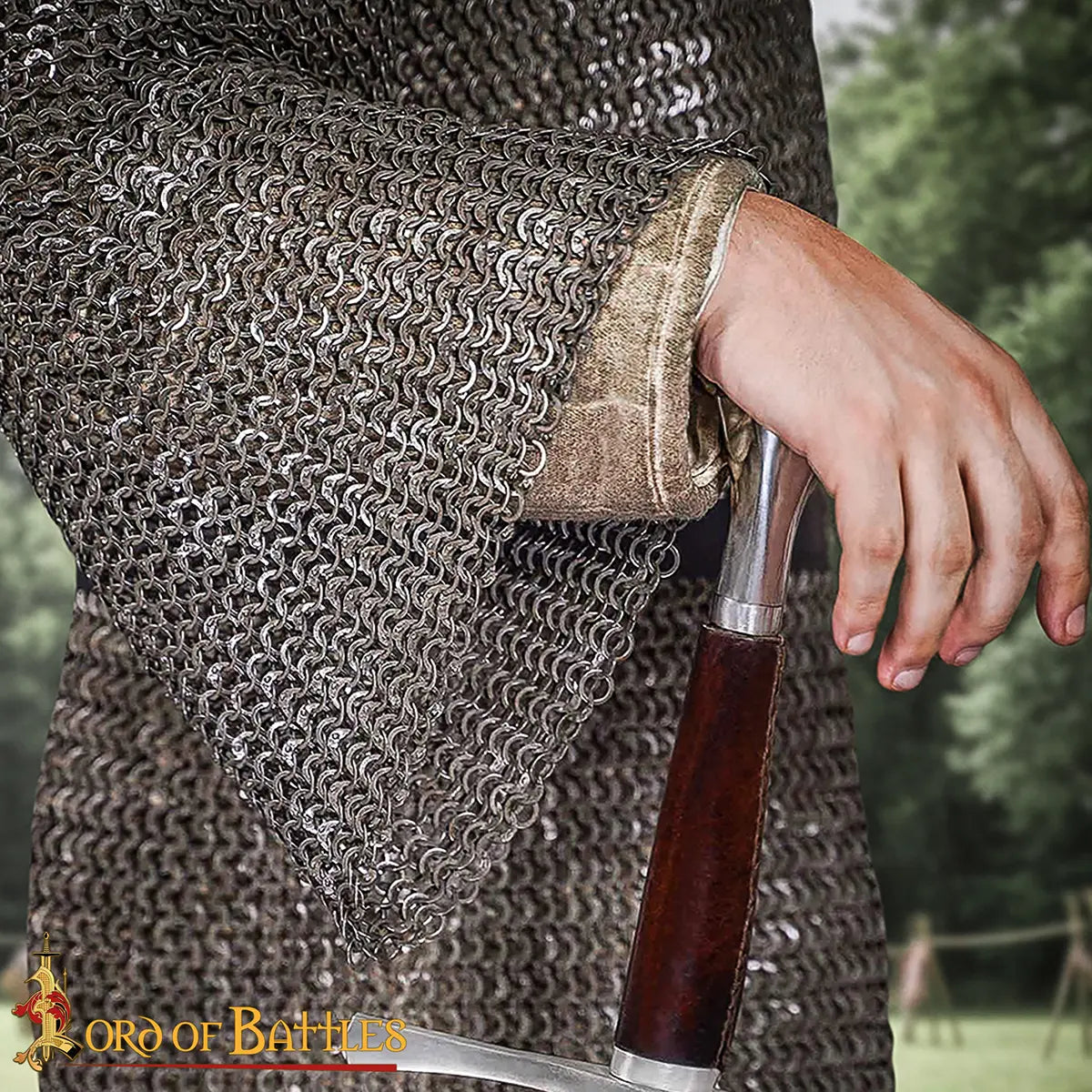 Haubergeon de malla 9 mm (17 G) con remachado en cuña - imagen 6
