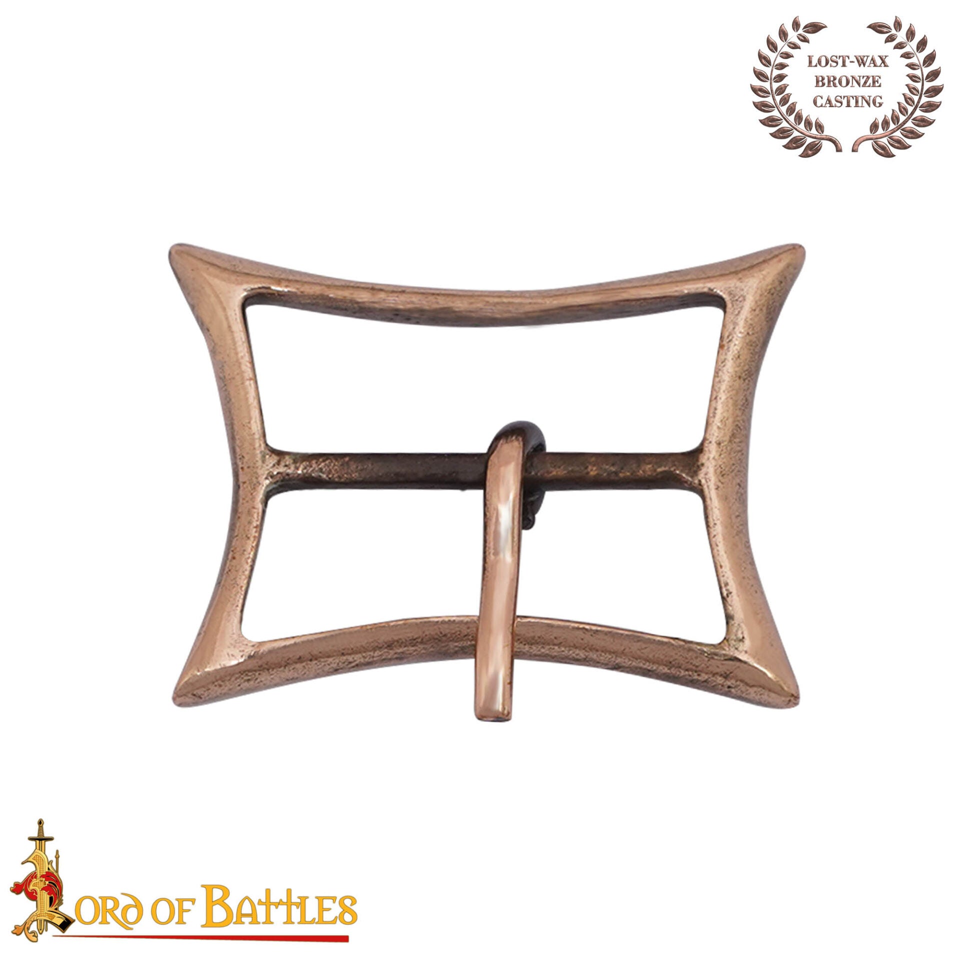 Hebilla rectangular de bronce, inspirada en siglos VIII–X - imagen 17