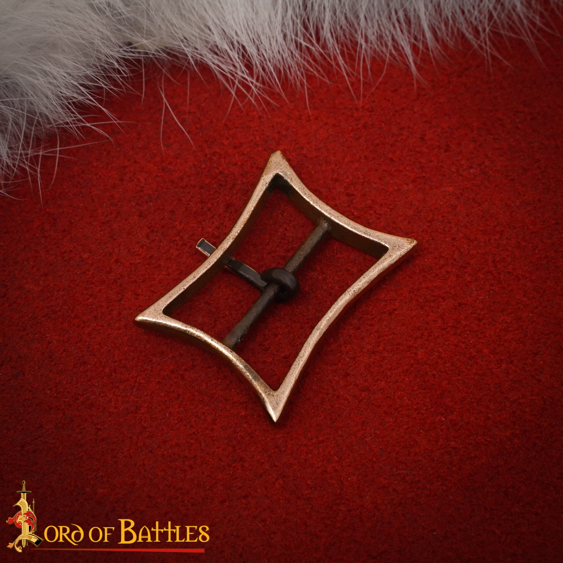 Hebilla rectangular de bronce, inspirada en siglos VIII–X - imagen 20