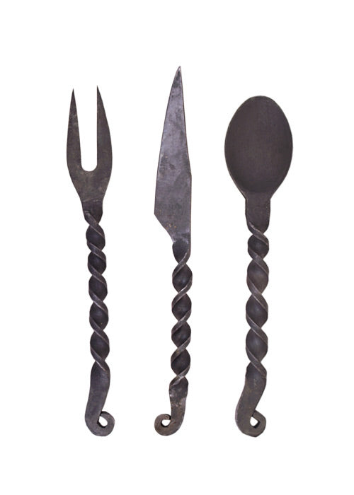 Imagen única de: Cubiertos - 3 Piezas Cuchillo, Tenedor, Cuchara Con Bolsa
