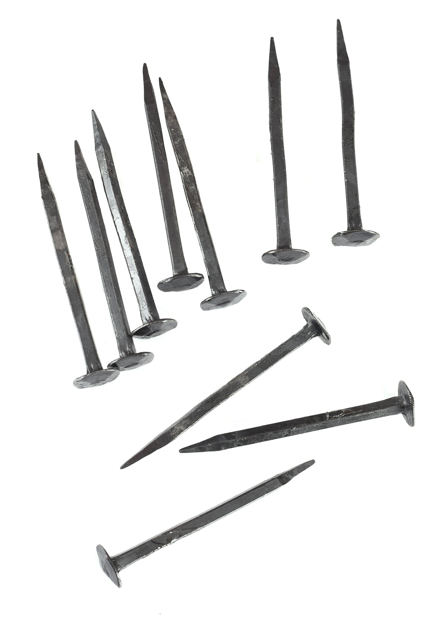 Clavos Forjados en Hierro, 75 Mm De Largo, 10 Piezas - Tienda Medieval.