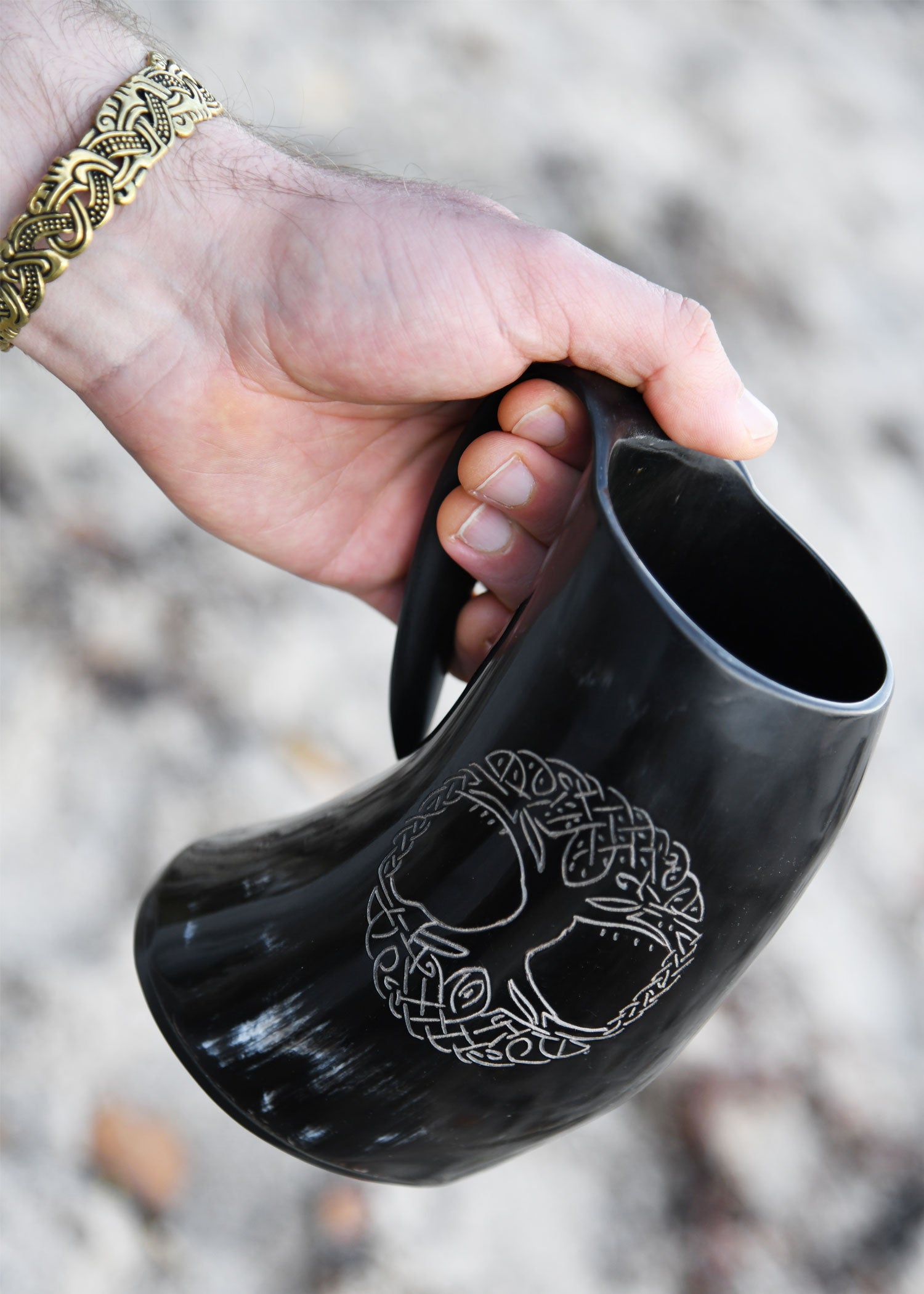 Imagen única de: Jarra De Cerveza De Cuerno - Yggdrasil
