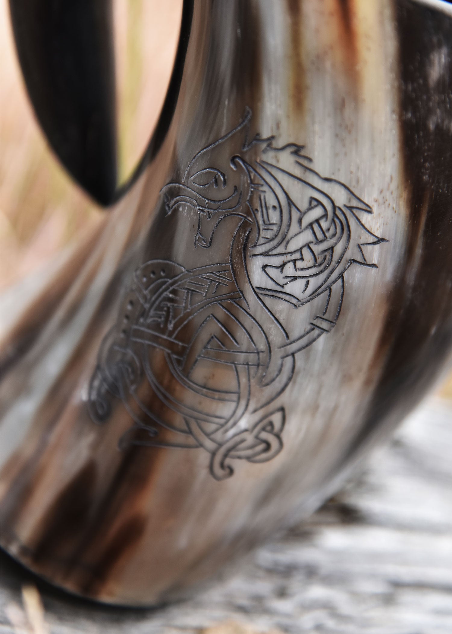 Imagen única de: Jarra Hecha De Cuerno - Fenrir, El Lobo Nórdico