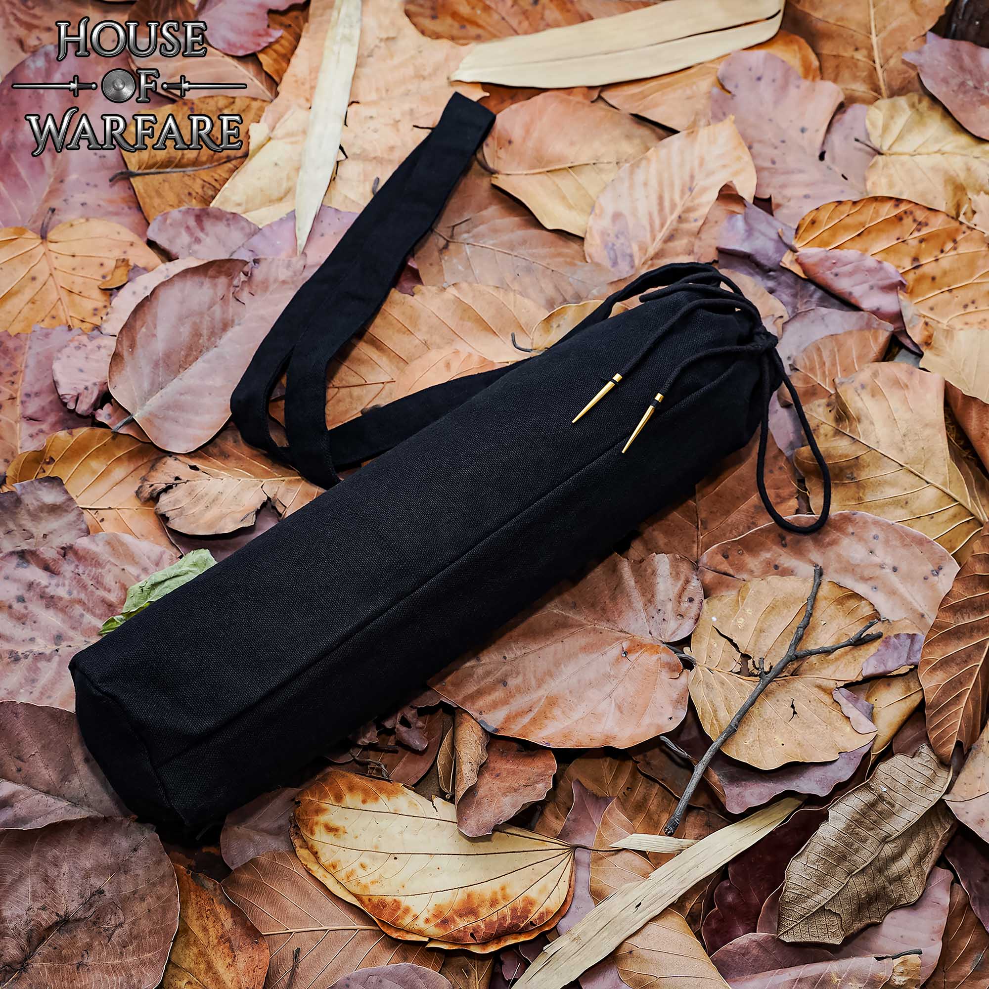 Imagen única de: Funda de Lona Portátil con Cordón para Botellas Negro | Funda Duradera para Botellas