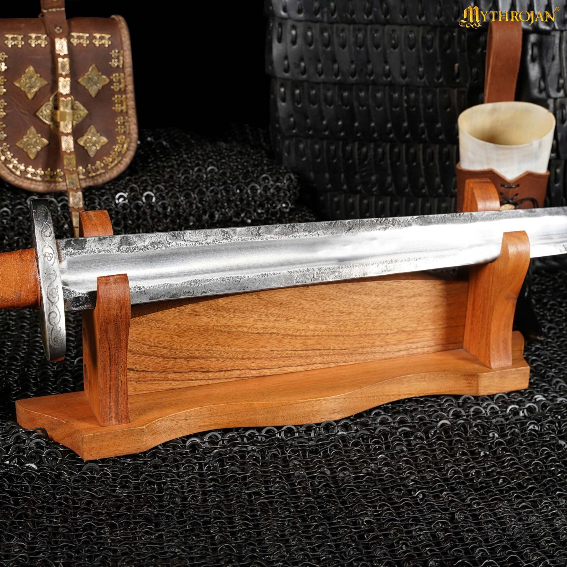 Soporte de madera maciza para espada (un nivel) - imagen 27