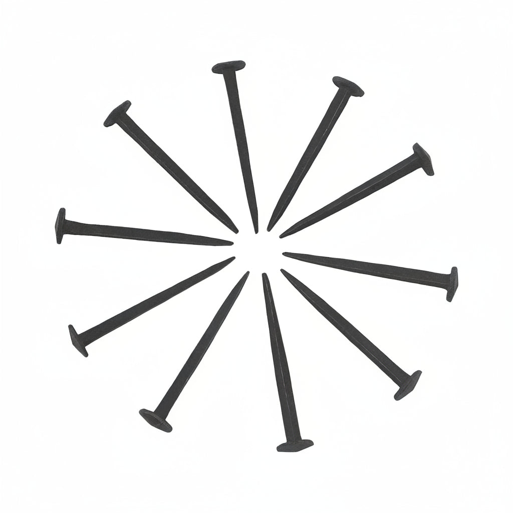 Imagen única de: Clavos Medievales Forjados a Mano para Escudos - Juego de 10 Piezas