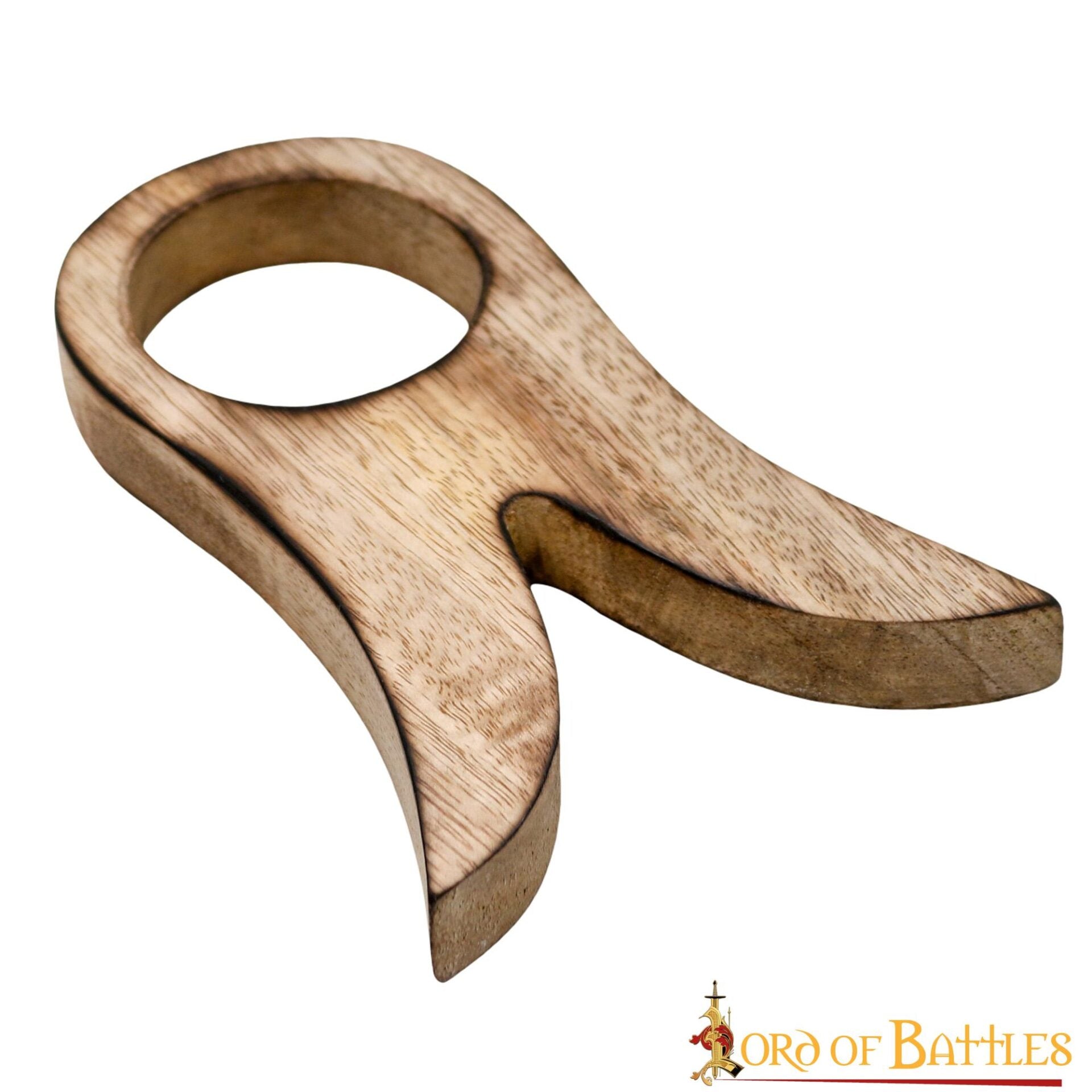 Soporte de madera medieval para cuerno, hecho a mano - imagen 2