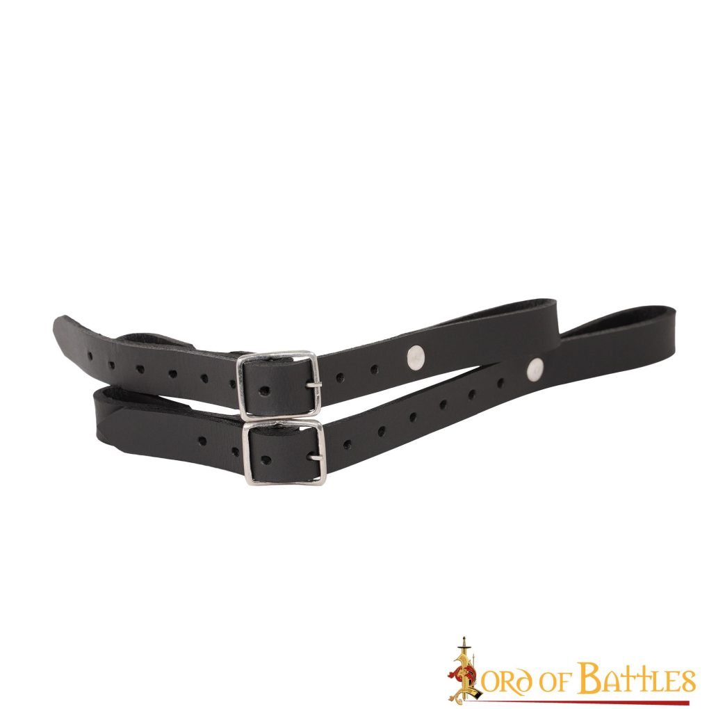 Colgador de espada medieval en cuero, doble correa ajustable - imagen 10
