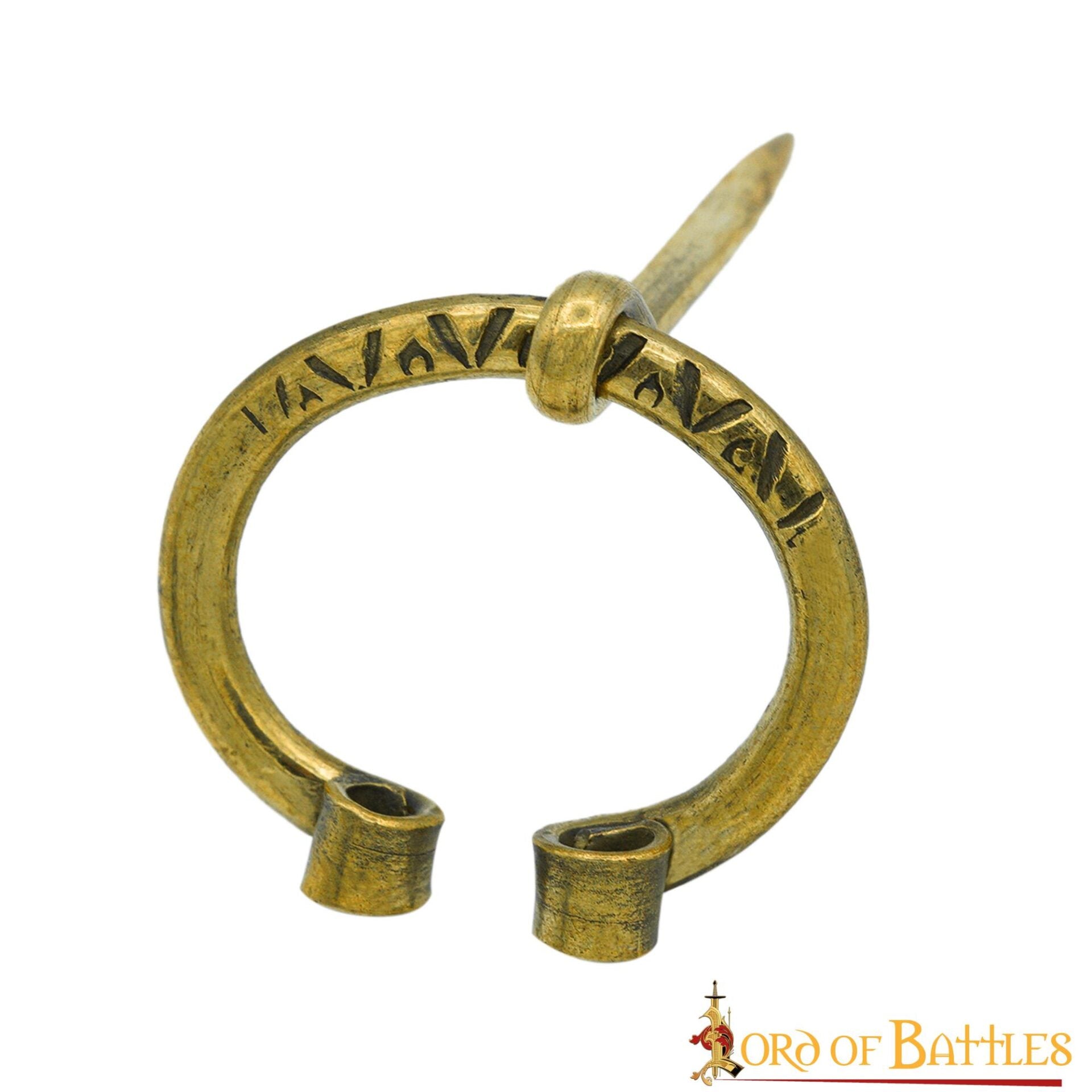 Broche penannular de latón para capa - estilos medievales - imagen 9