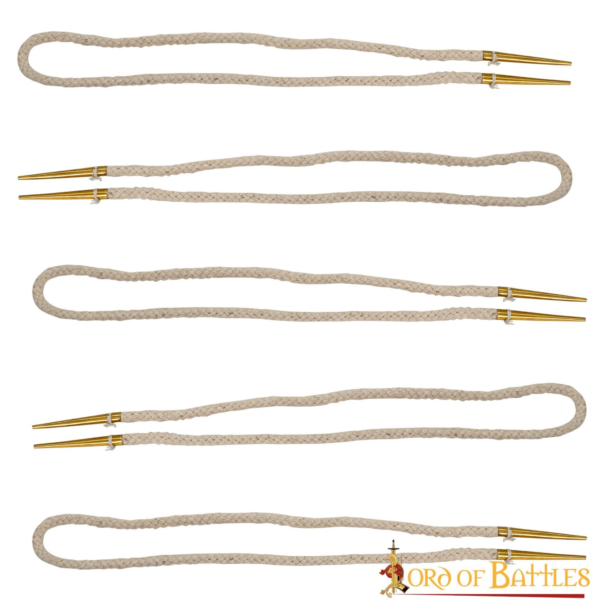 Cordones medievales de algodón con puntas de latón (pack de 5) - imagen 8