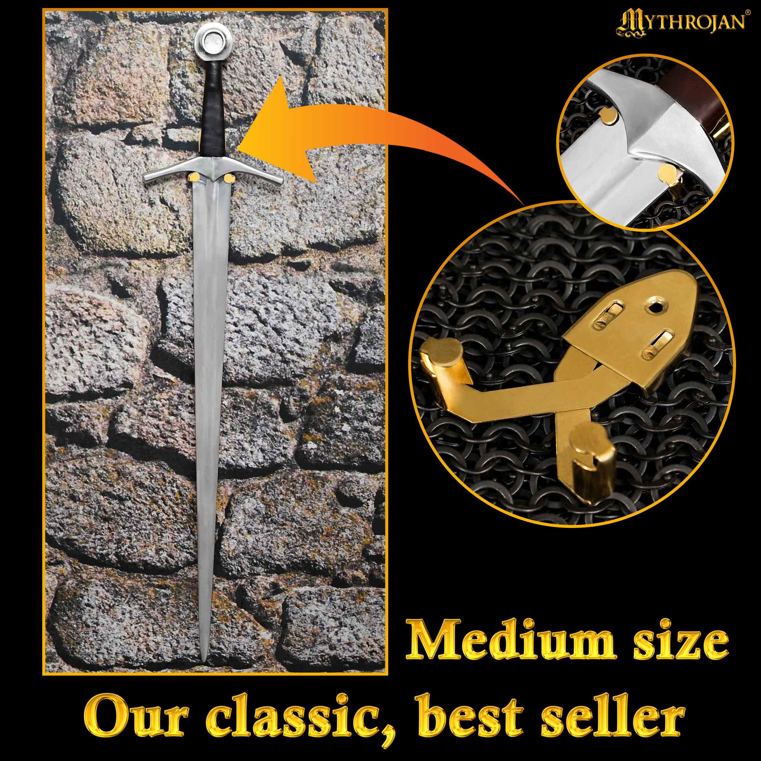 Soporte de pared vertical ajustable para espada - imagen 19