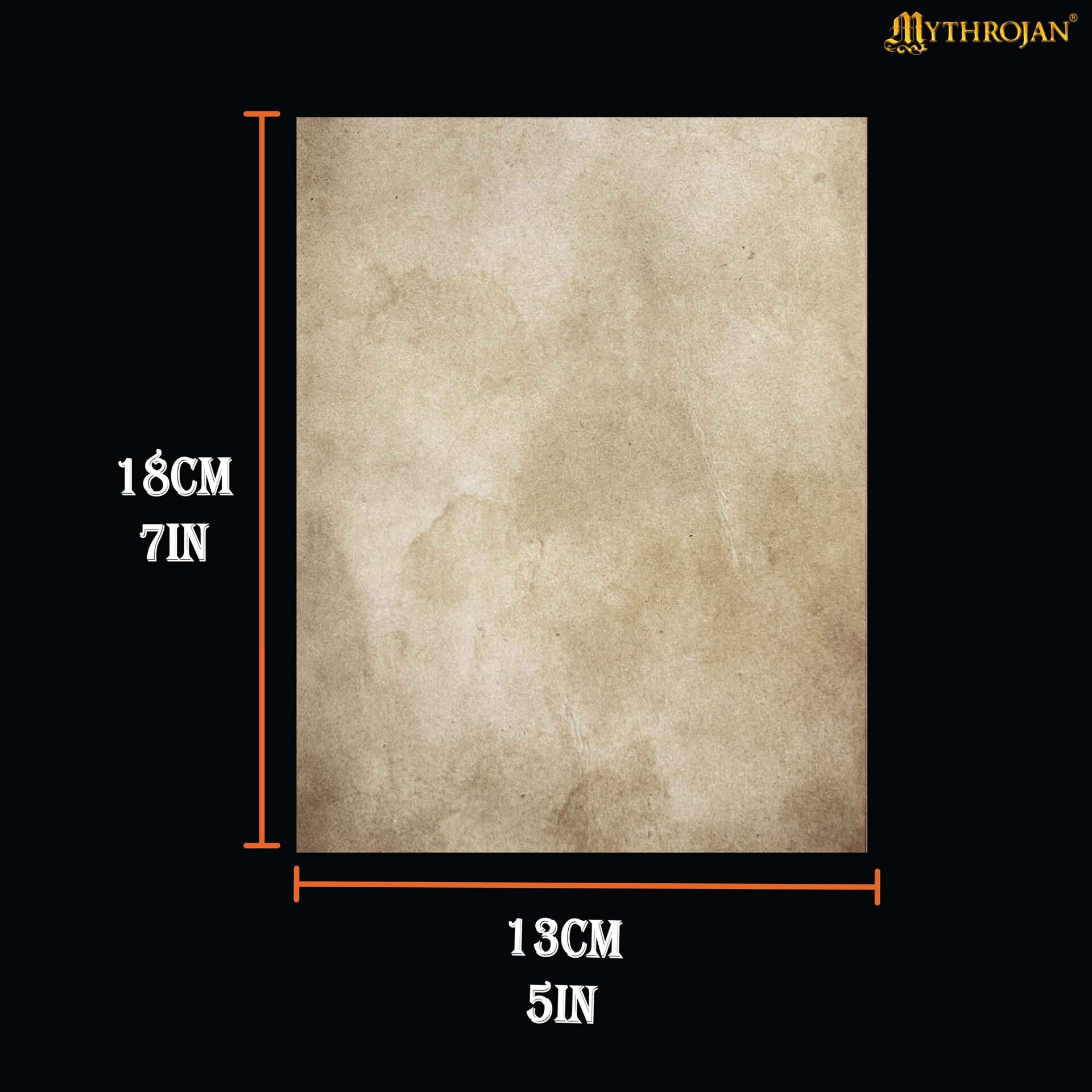 Imagen única de: Papel de Escritura Medieval - Pergamino Natural 5x7 Pulgadas | 1 Pc