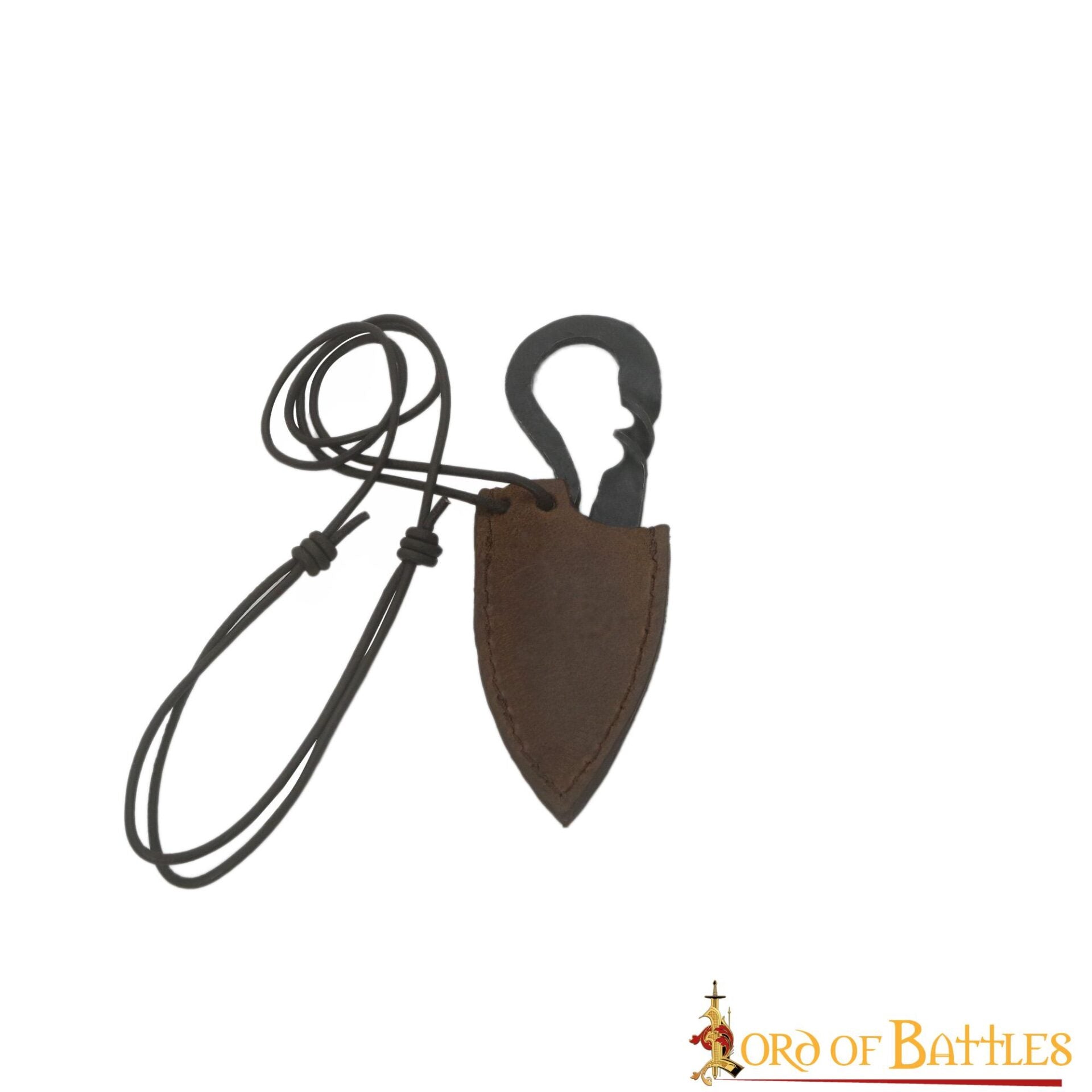 Imagen única de: Cuchillo Vikingo de Hierro Forjado a Mano con Funda de Cuero Auténtico