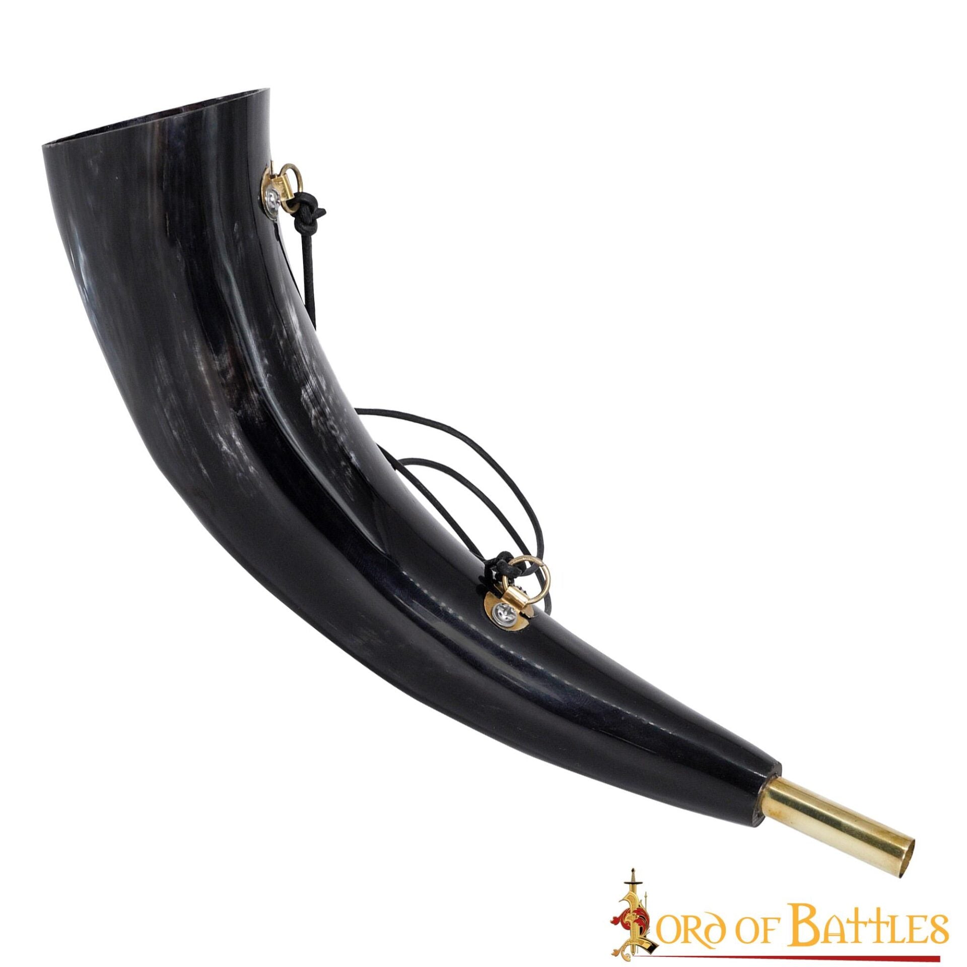 Imagen única de: Viking Blowing Horn - Bocina de Buey de Origen Ético con Boquilla de Latón