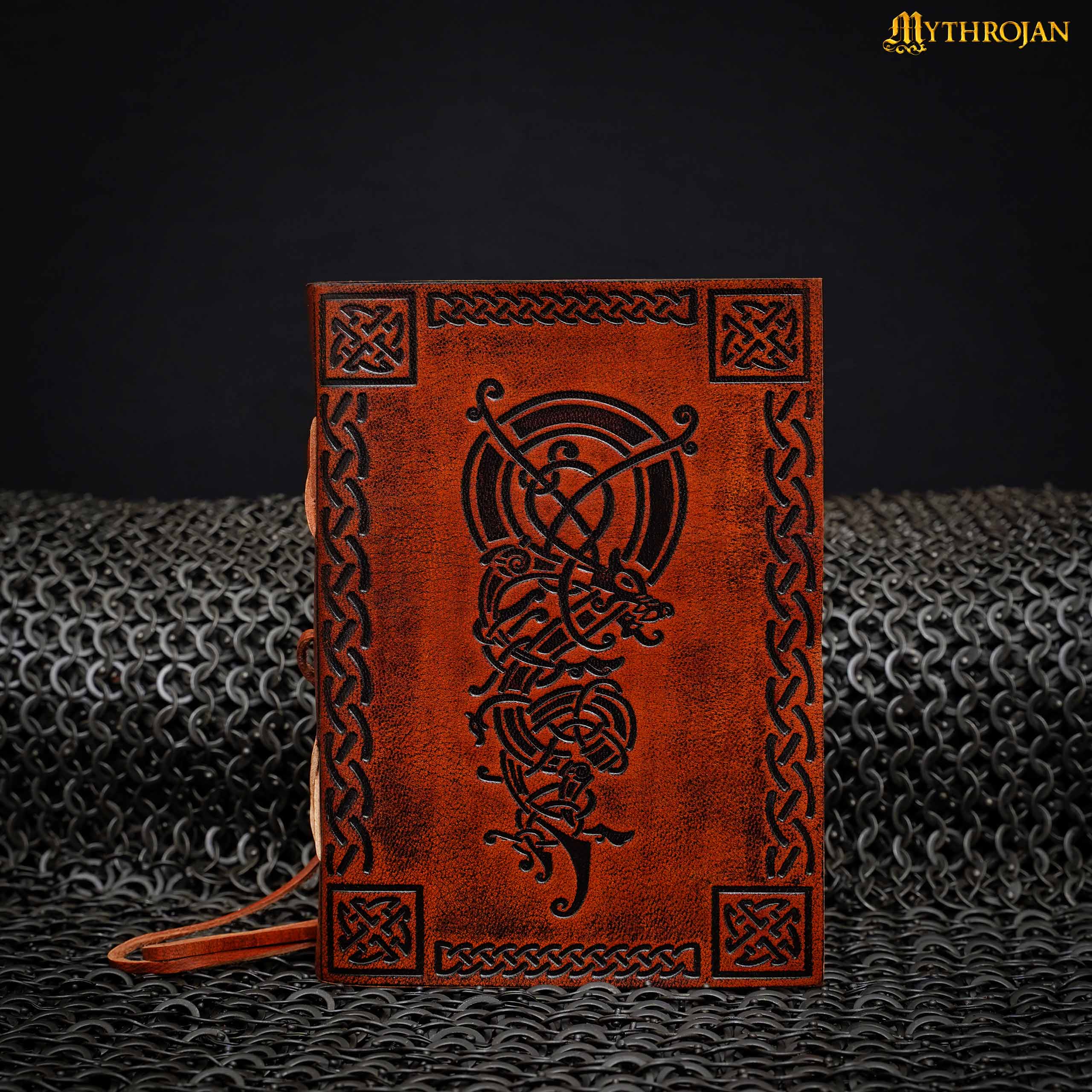 Imagen única de: Mythrojan Diario Medieval de Cuero Rústico Vintage Diario