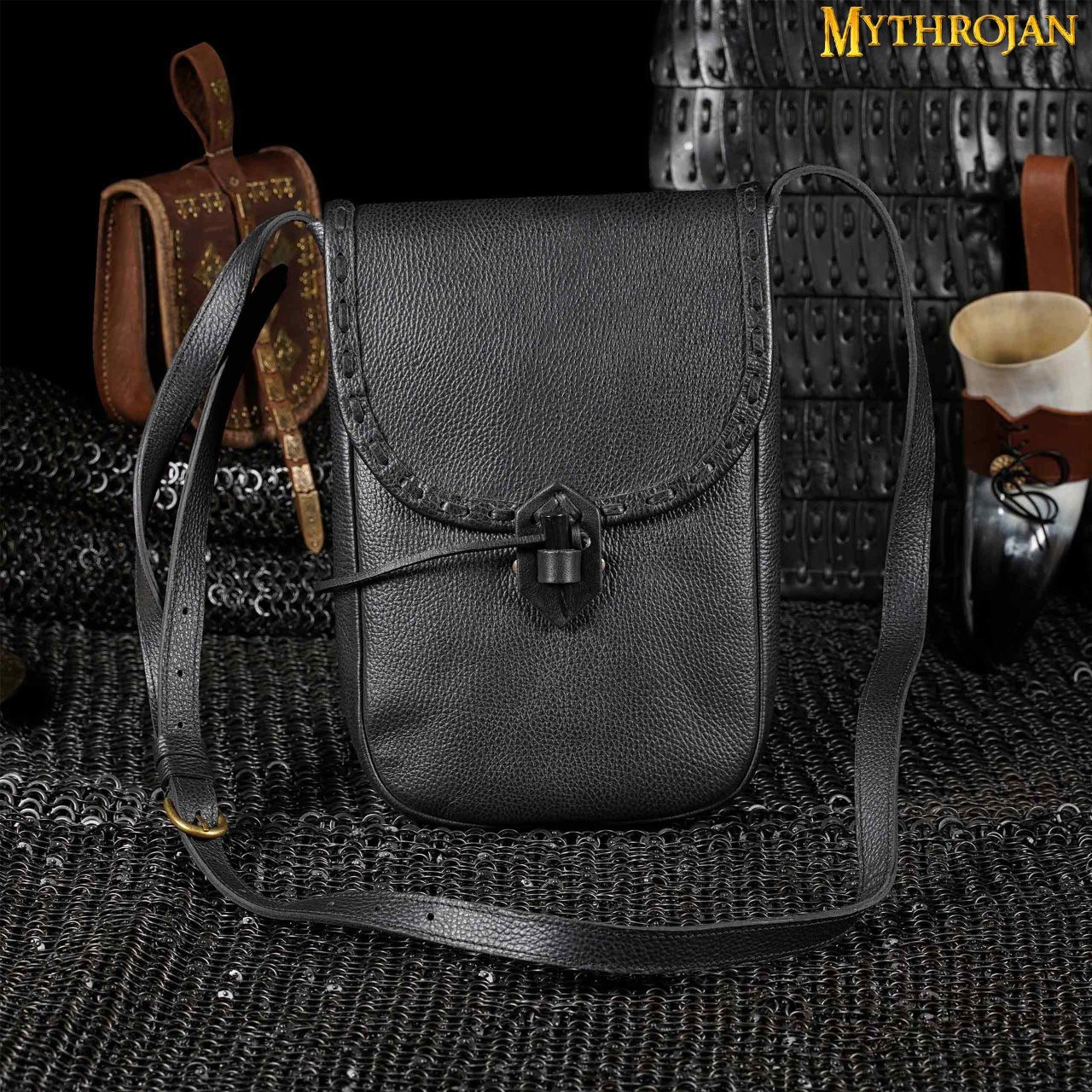 Bolsa de cinturón Mythrojan 11 x 9" — Negro, Marrón - imagen 14