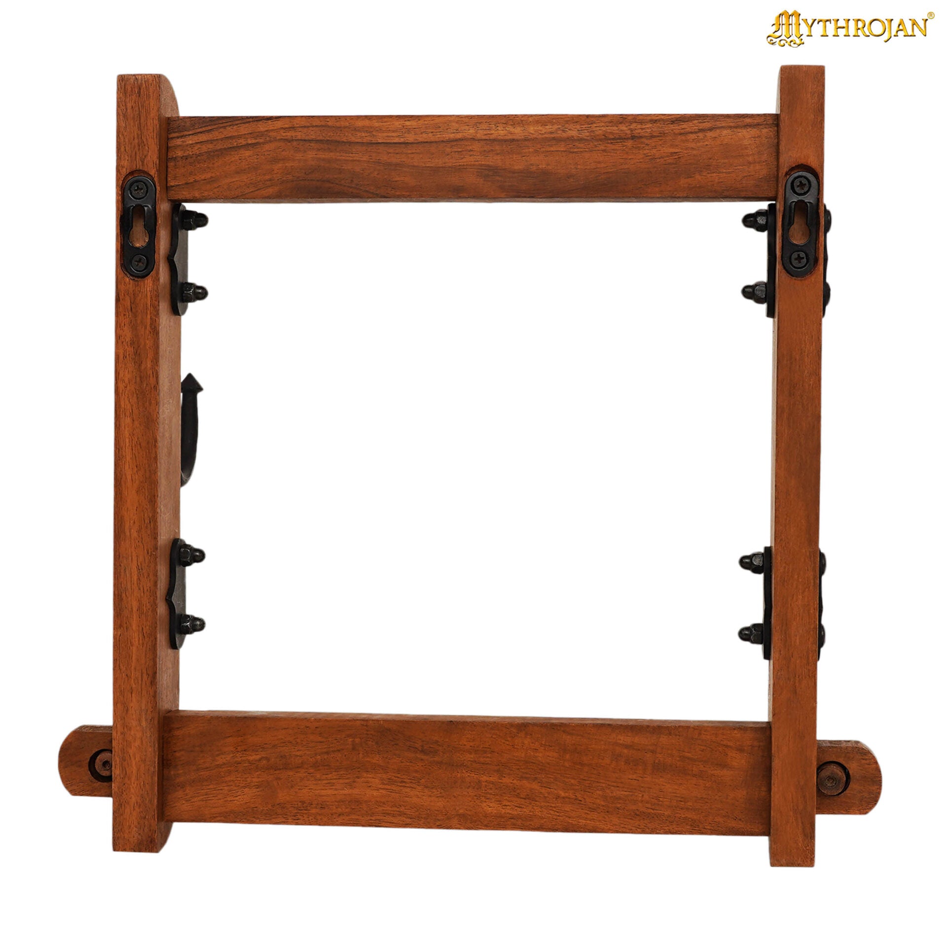 Imagen única de: Mythrojan Soporte de Dos Niveles de Madera Maciza con Ganchos de Hierro