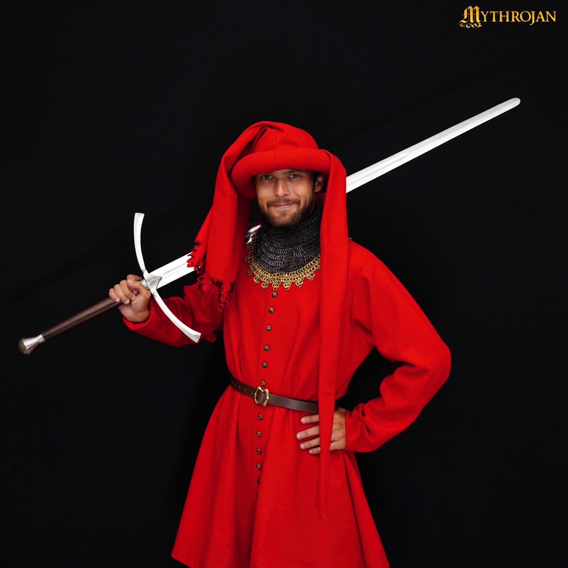 Chaperón medieval de lana (estilo tardío, siglo XV) - imagen 19