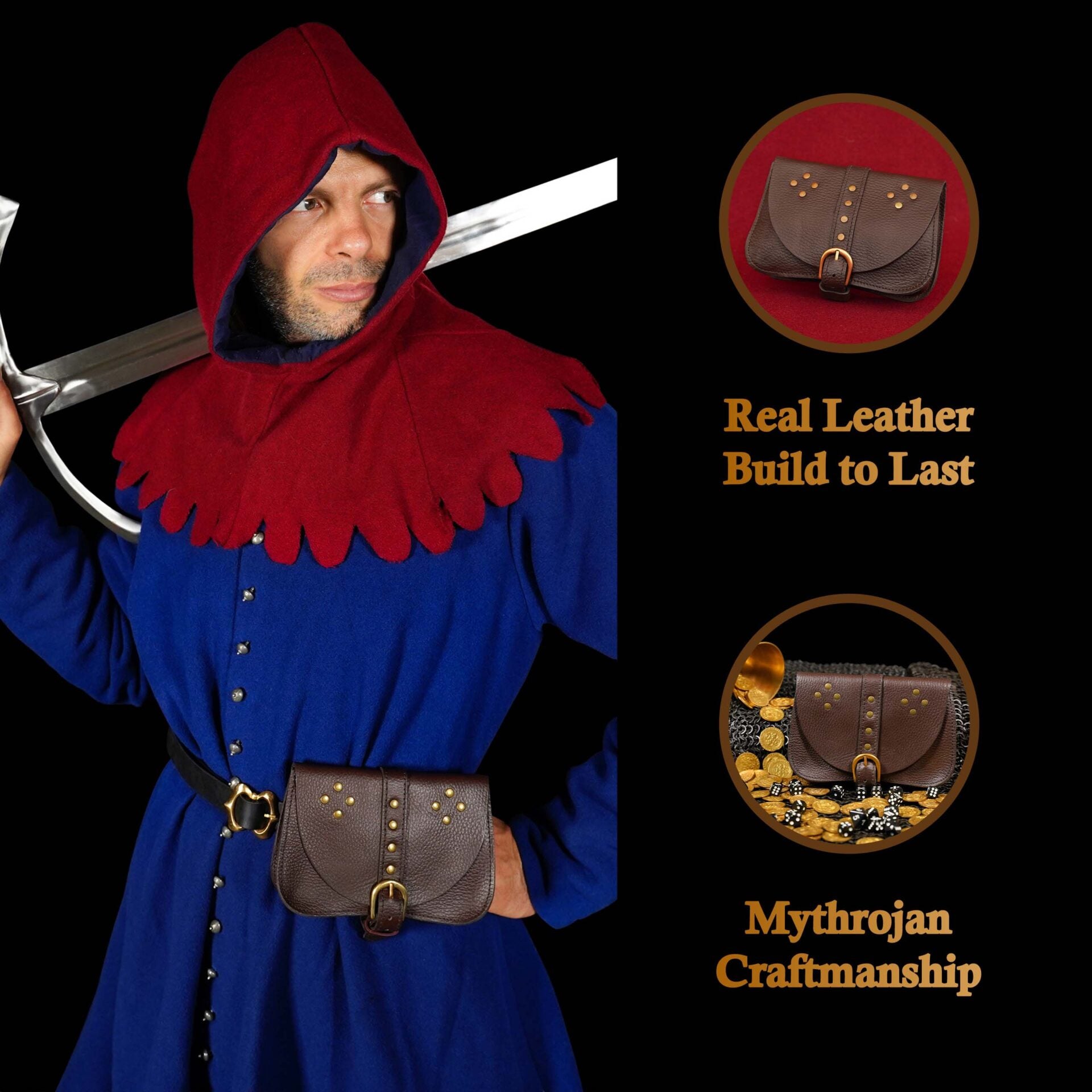 Bolsa de cadera Mythrojan en cuero - imagen 7