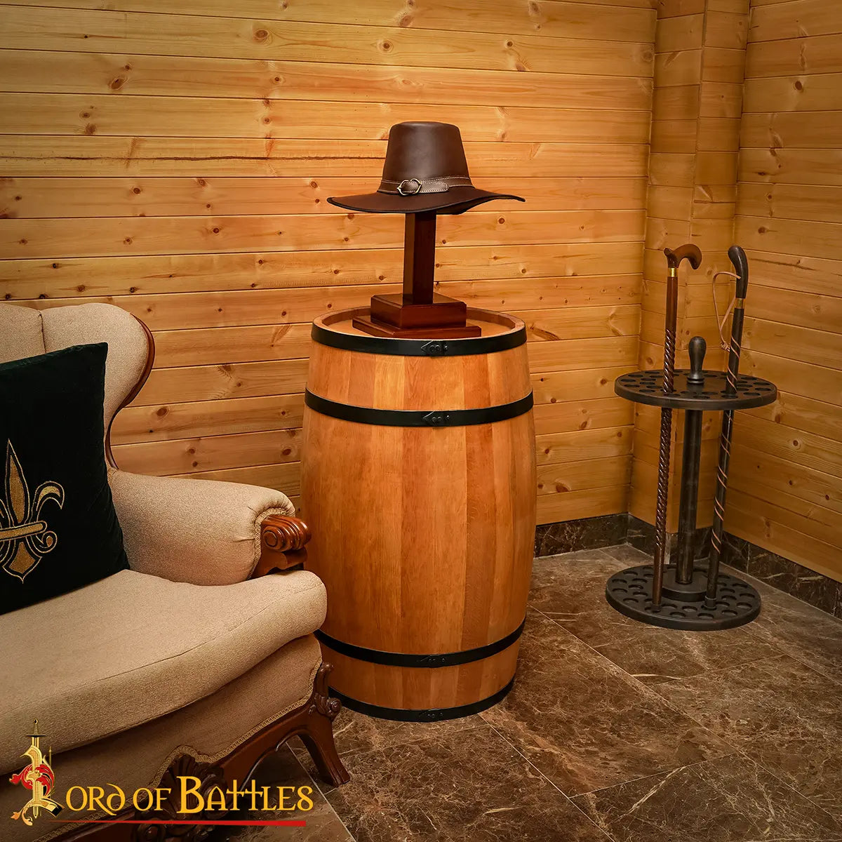 Soporte de madera para casco medieval (con o sin aventail) - imagen 15