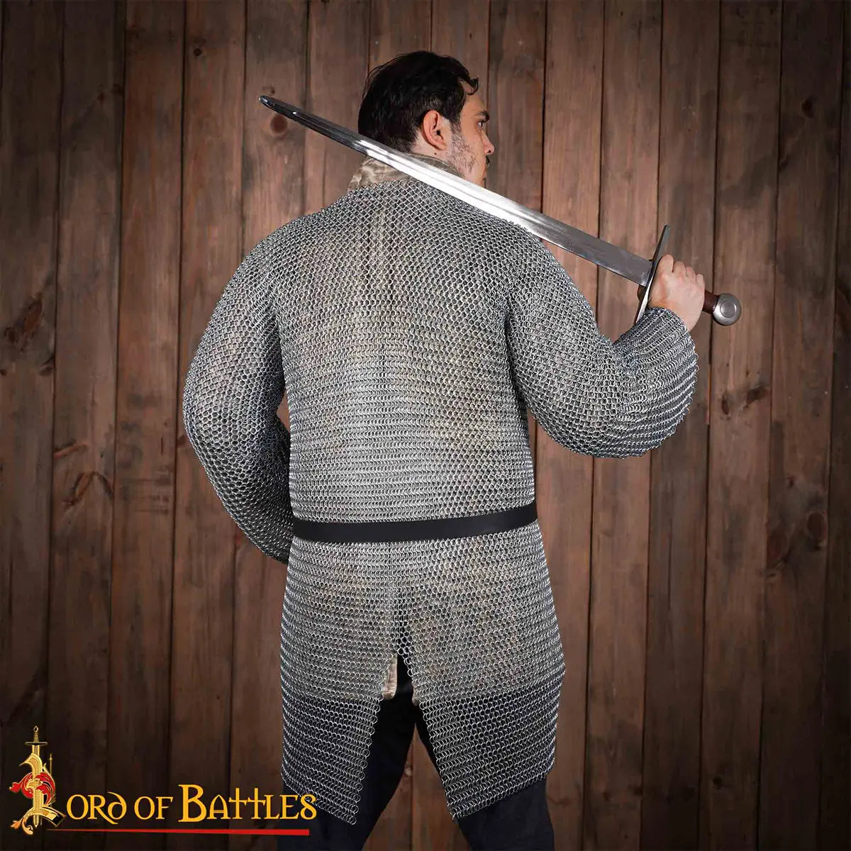 Cota de malla (hauberk) - anillas 10 mm, 16 gauge, acero - imagen 4
