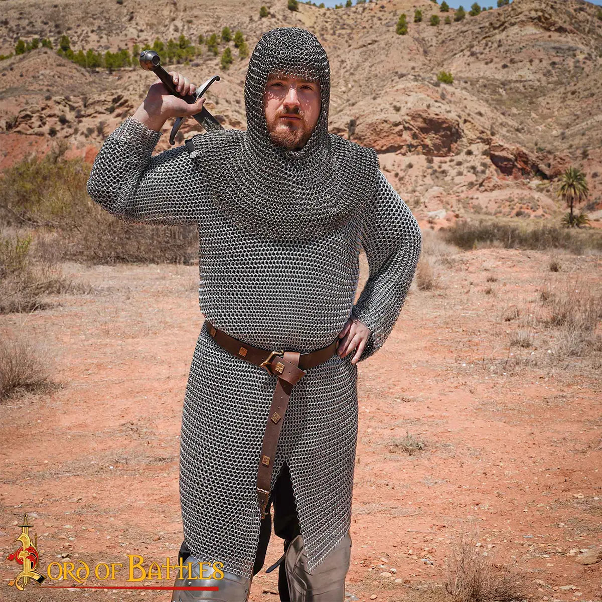 Cota de malla (hauberk) - anillas 10 mm, 16 gauge, acero - imagen 7