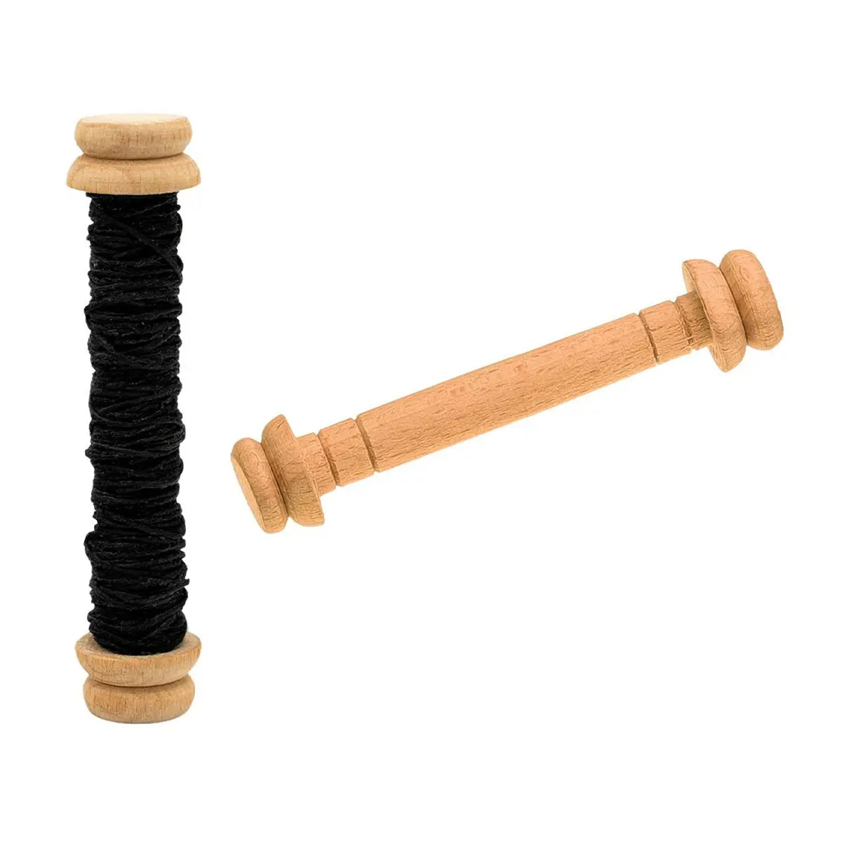 Carrete de hilo de madera hecho a mano - estilo histórico