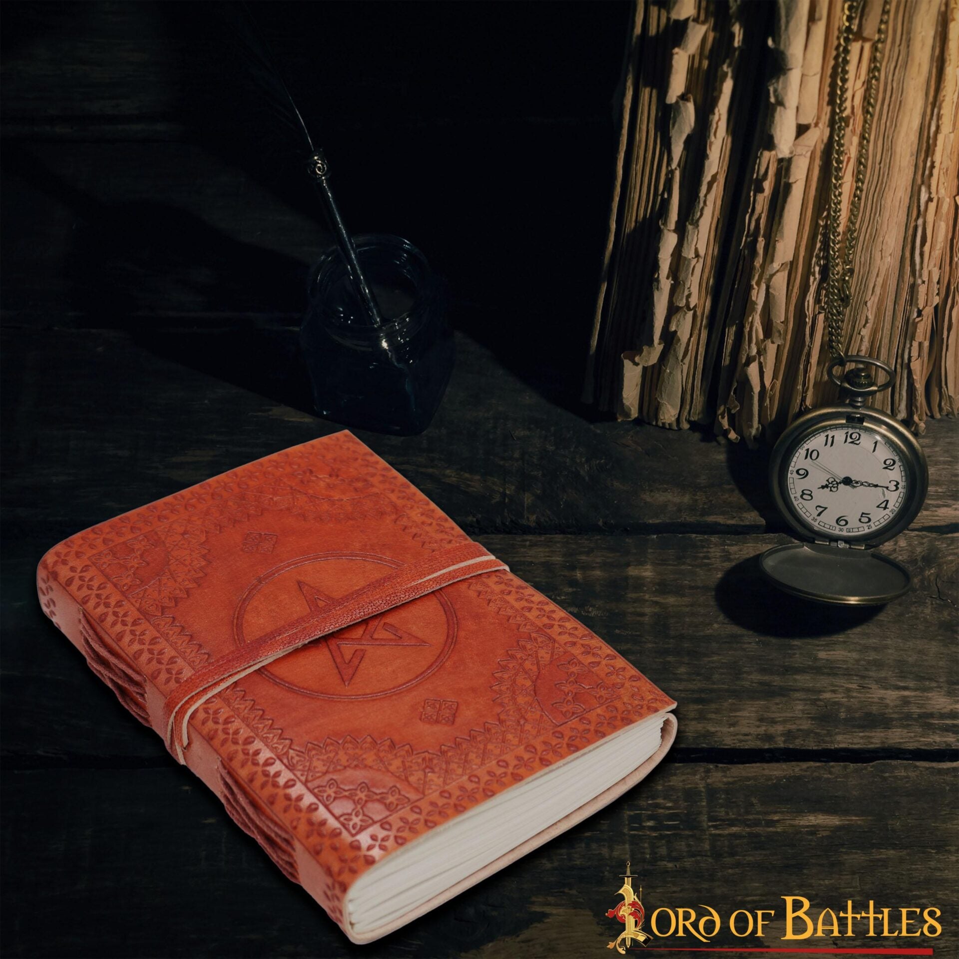 Imagen única de: Diario medieval de piel genuina con pentagrama - imagen 12