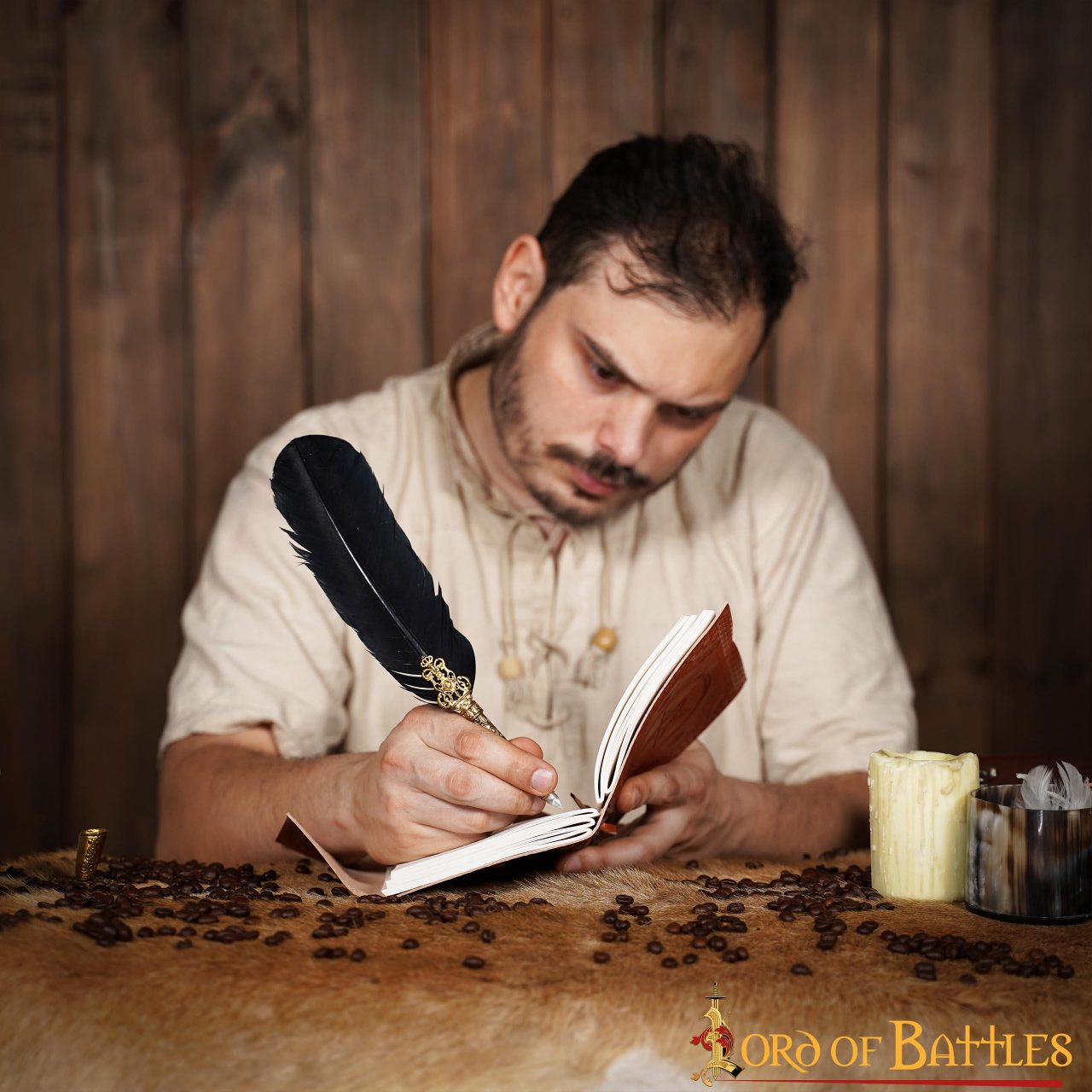 Imagen única de: Diario medieval de piel genuina con pentagrama - imagen 7