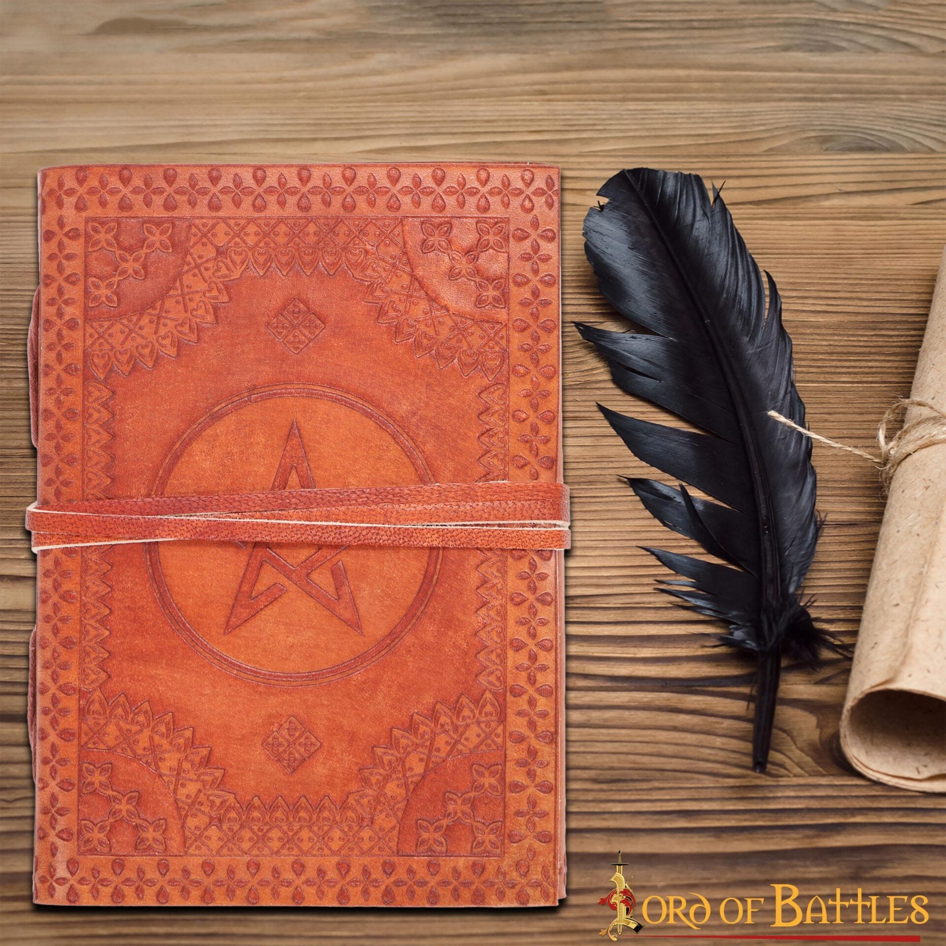 Imagen única de: Diario medieval de piel genuina con pentagrama - imagen 16
