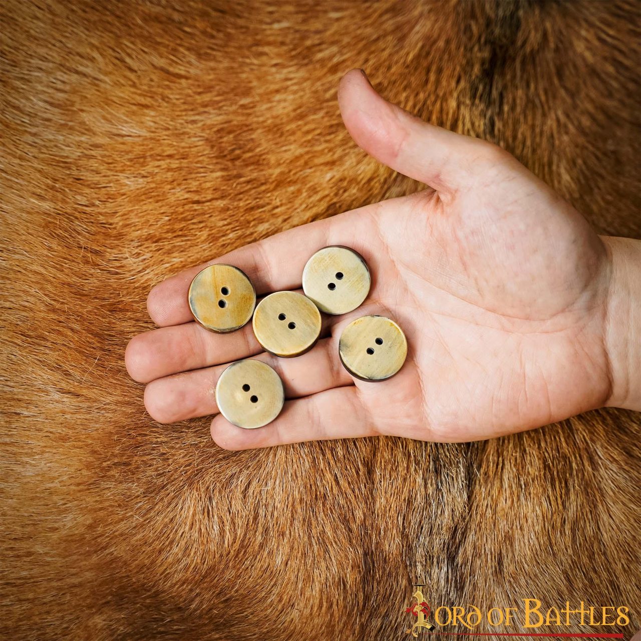 Imagen única de: Set de 5 botones de cuerno de búfalo
