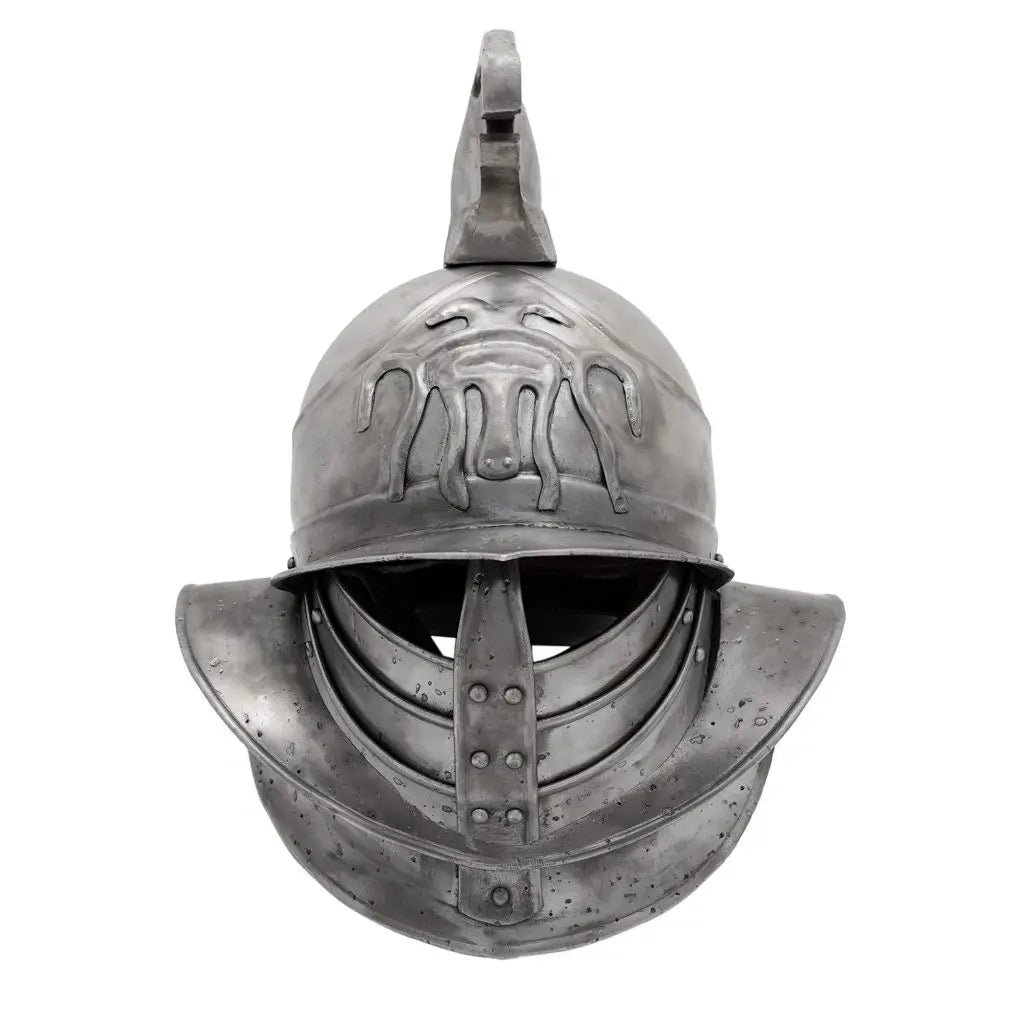 Casco Gladiador Romano con Penacho Artesanal